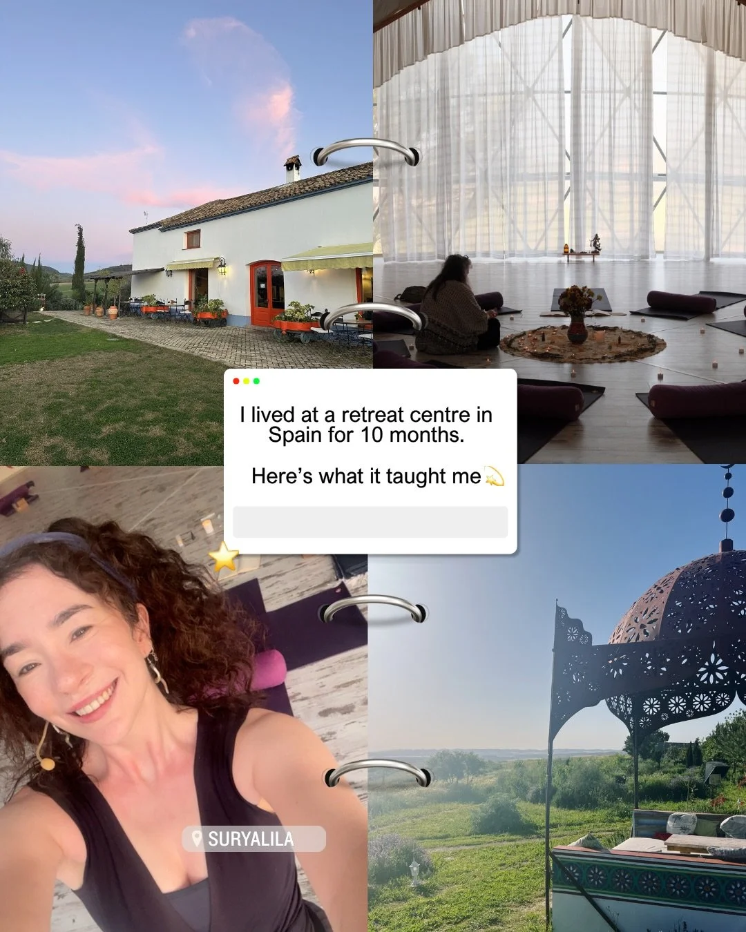 Living at a retreat centre in Spain wasn&rsquo;t just sunshine, yoga and slow mornings (although there was a lot of that too).

It taught me a lot about freedom, intuition, community, work and the kind of life I actually want to build