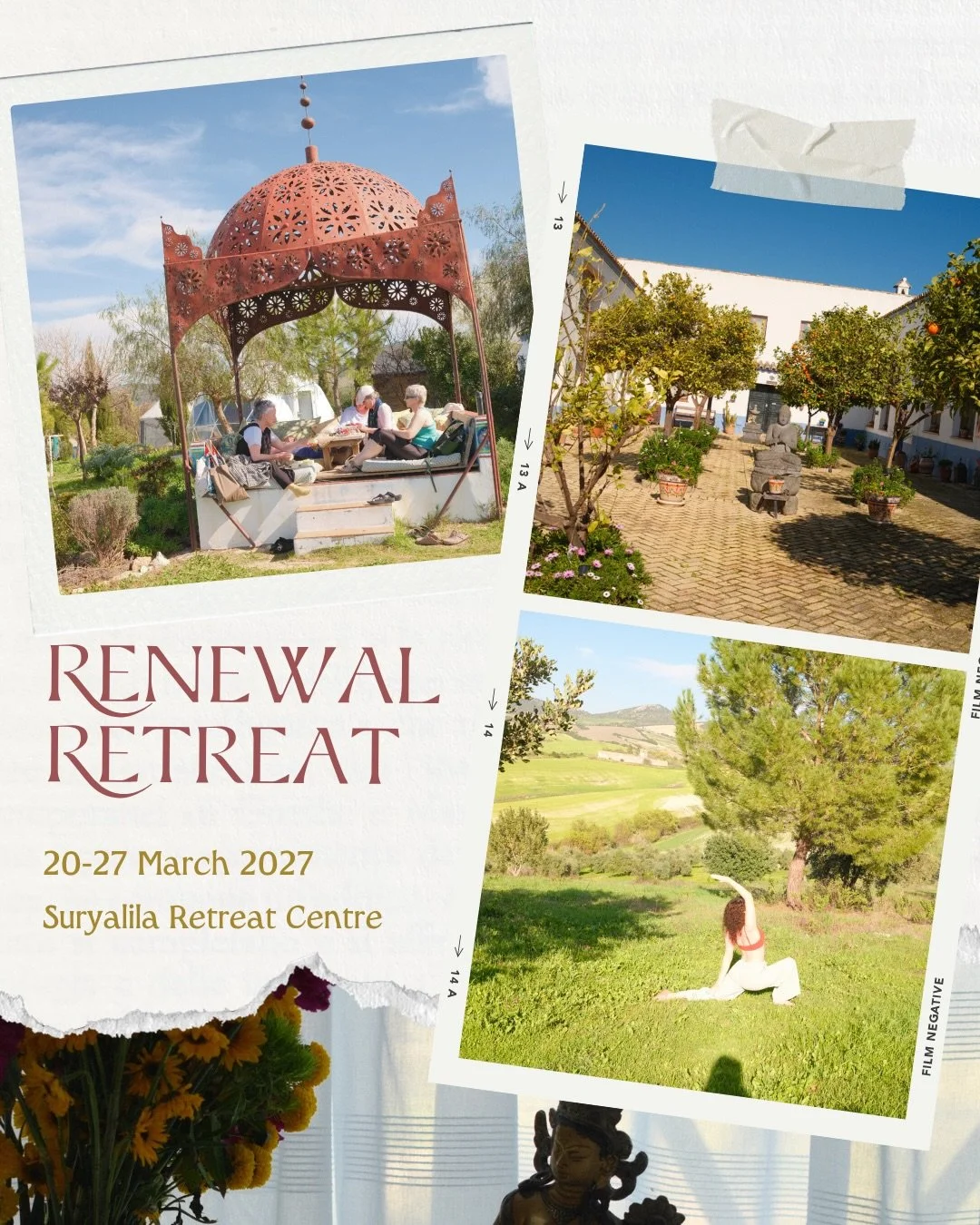 💌🌿 Renewal Retreat Spring 2027 🌿💌

spring 2027 might feel far away right now, but what better way to take care of future you than joining us for a magical week in sunny Spain @suryalilayoga ✨

next march, mom and i will be returning to host our R