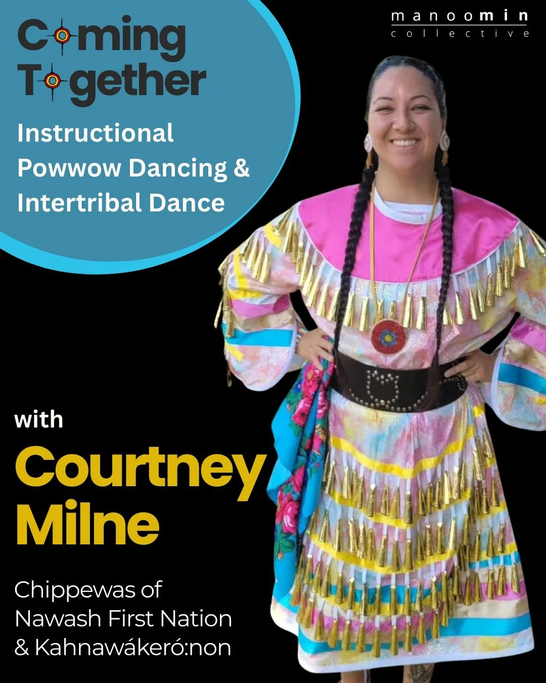 We are thrilled to announce that our very own board member, Courtney Milne, will be leading the instructional powwow dancing and an intertribal dance at our January 31st event in Squamish.

@c.milnekerken is a member of Chippewas of Nawash First Nati