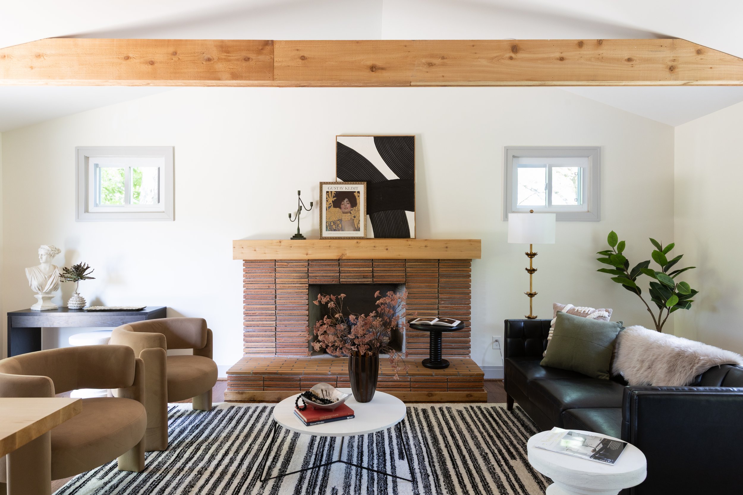 fireplace in luxury home listing photos in nashville, tn