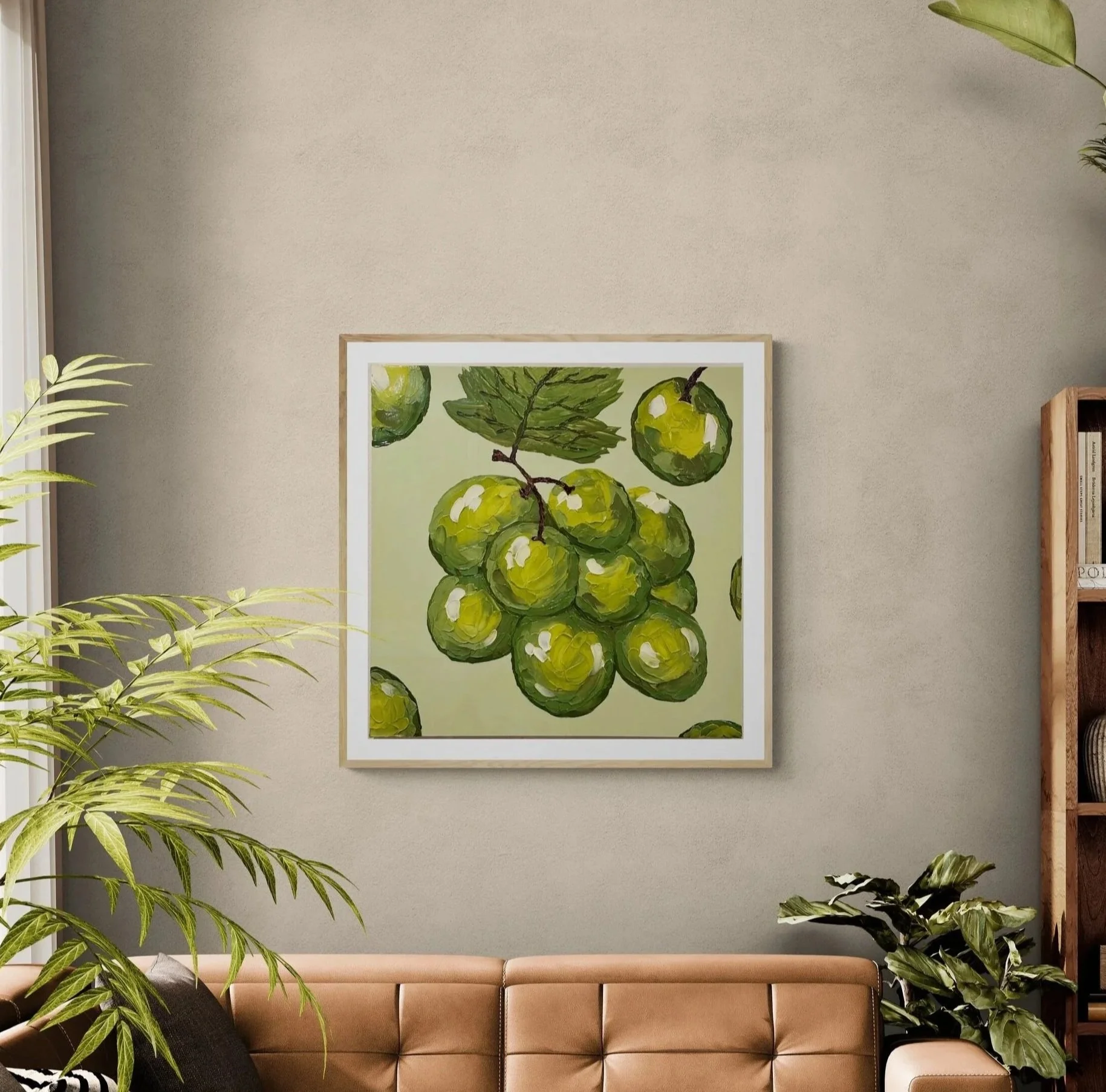 "Vitis" Clusters of sculptural texture spread organically across the canvas, drawing inspiration from the tangled growth and rich abundance of the vine. 36x36" *For Sale $1,100*