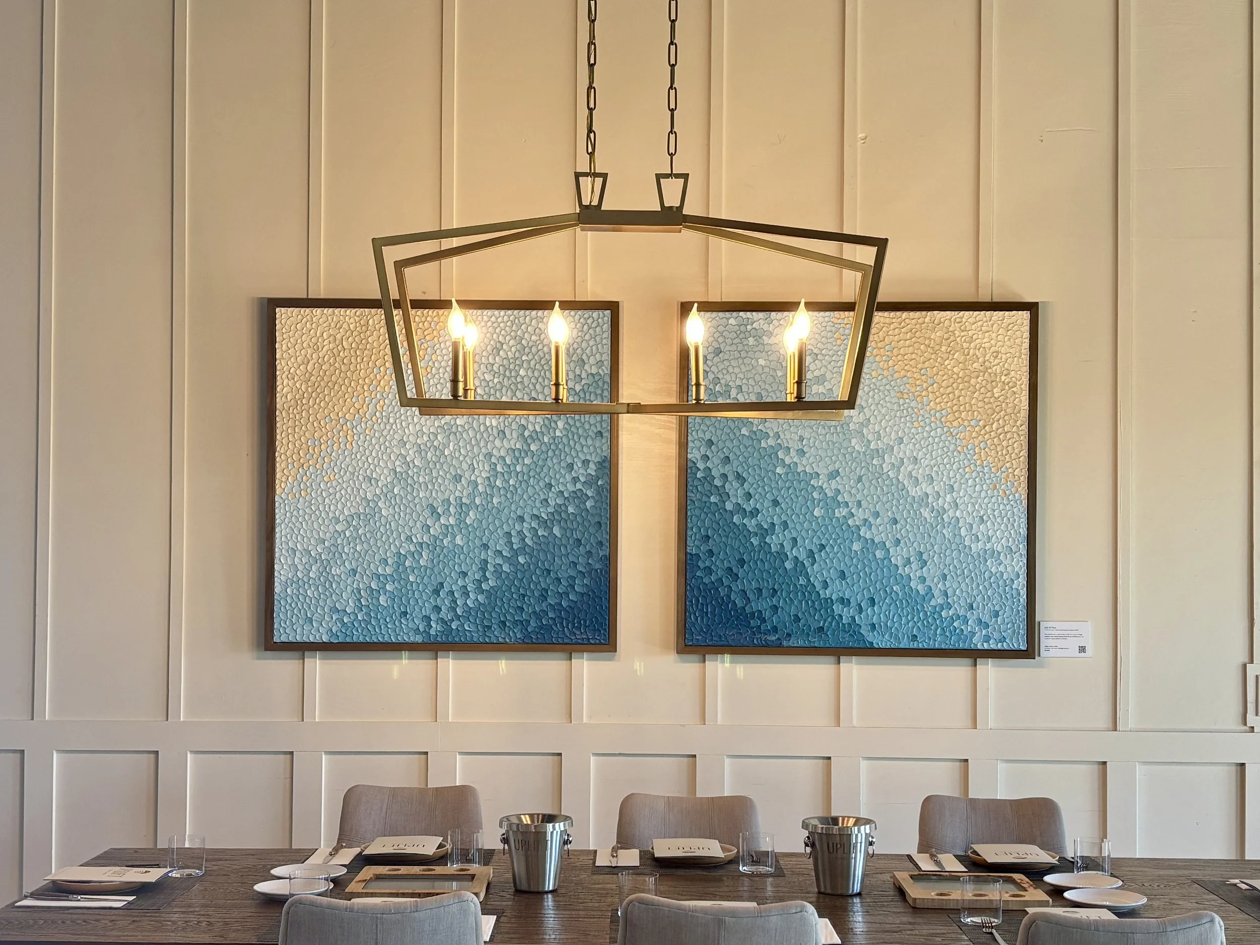 "Ebb and Flow." Layers of sweeping texture rise and recede across the canvas, capturing the quiet rhythm of movement, change, and return. *SOLD*