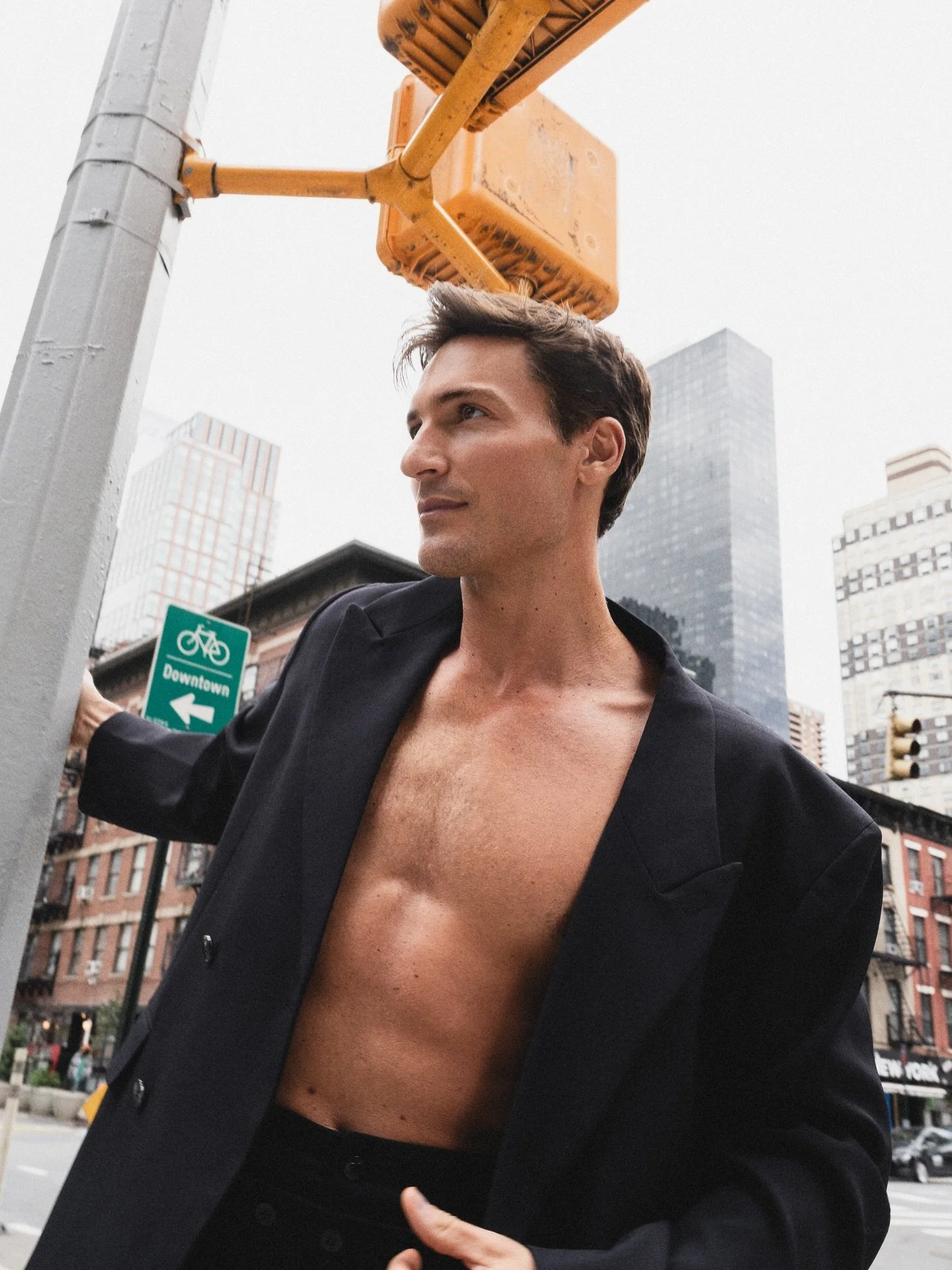 When I shoot with models here in New York, I always like to mix studio and outdoor. I think that contrast creates a strong combo for updating materials. With @bobbypenney_ , it landed somewhere between timeless portraits and a more street-editorial e