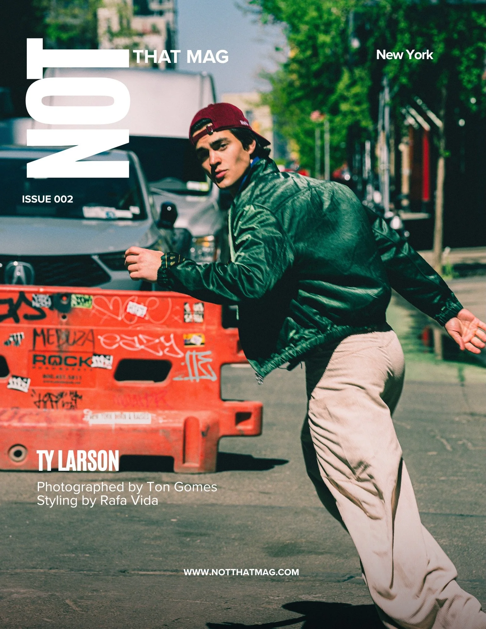 @ty.larson_ looks like he ran into the frame and made the whole thing better.

For @notthatmag Issue 002, we photographed Ty between studio and street in New York, somewhere between boyish, physical, and slightly chaotic in the best way.

Full story 