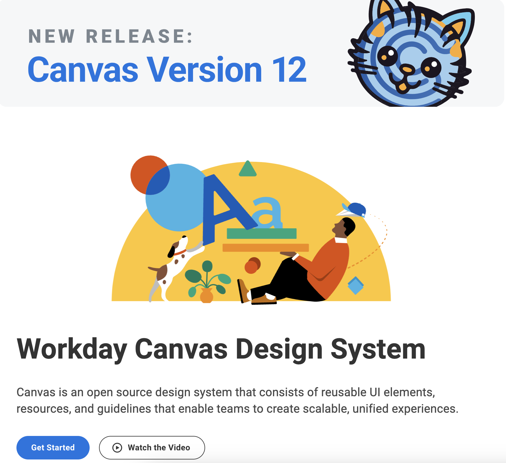 a screenshot of the homepage of Workday's design system site