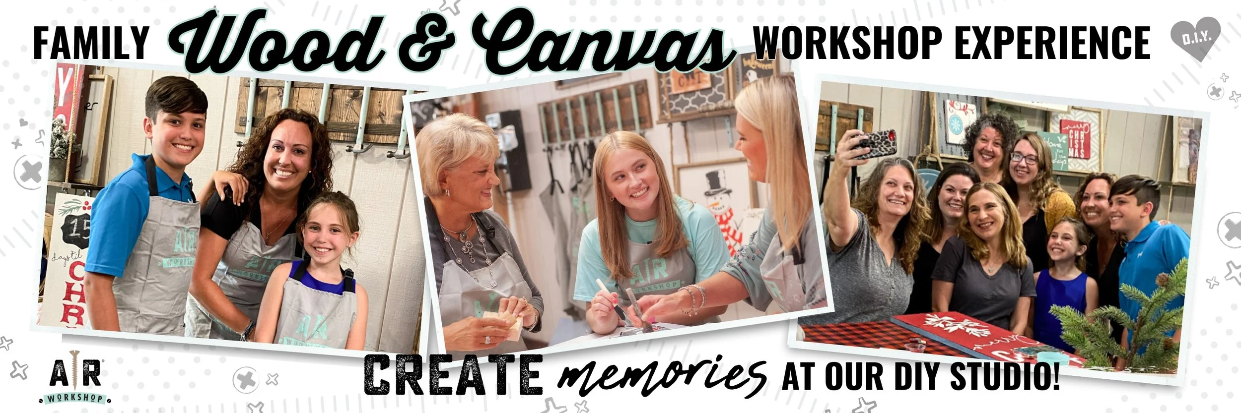 2 Hour Experience - Wood and Canvas Family Workshop