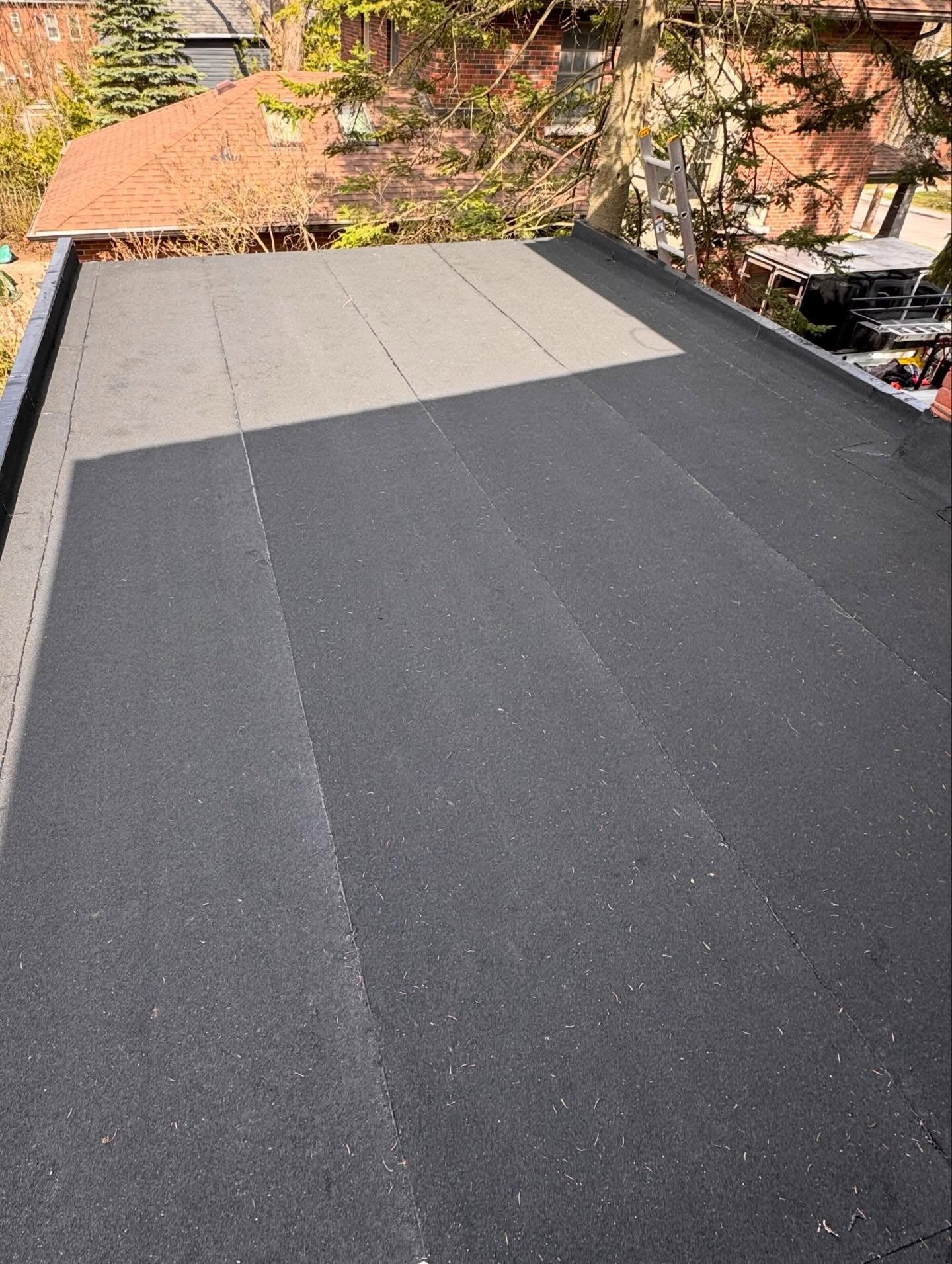 Before and after of a new fully tapered system to provide maximum drainage, call for your quote!

705-952-2013