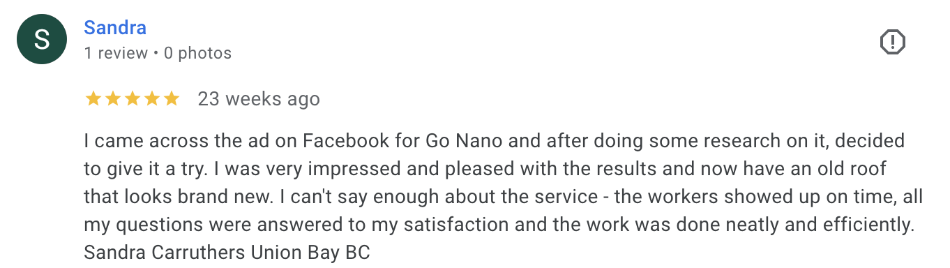 Reviews for roofing treatment and sealer in Nanaimo