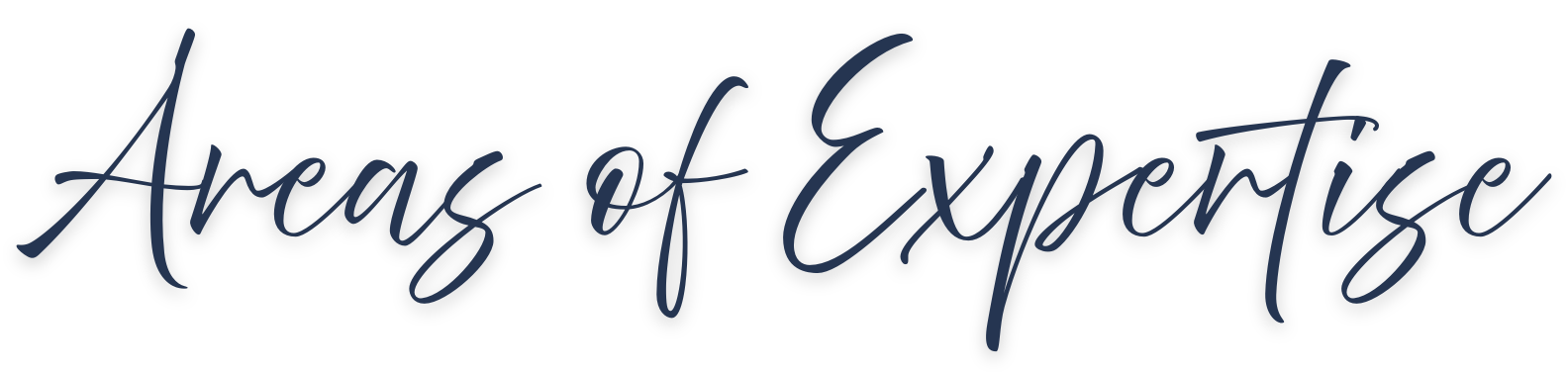 Text that reads "Areas of Exposure" in elegant cursive font.