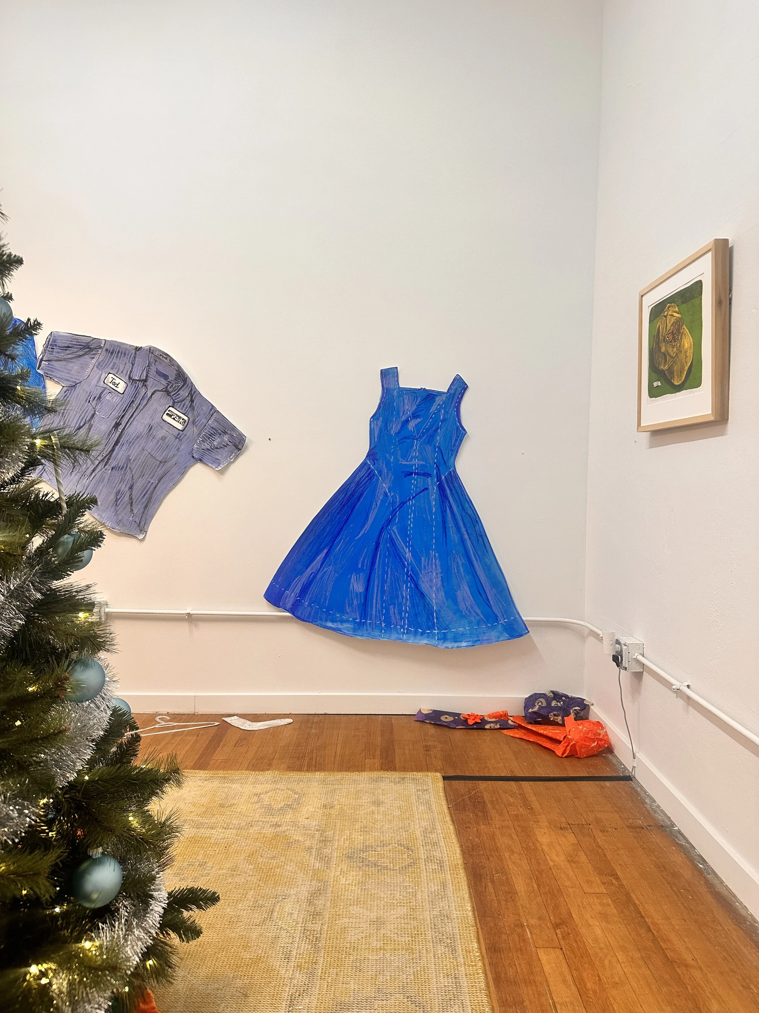Installation image of  Teddy's Christmas Exhibition  at One-Off Exhibitions.