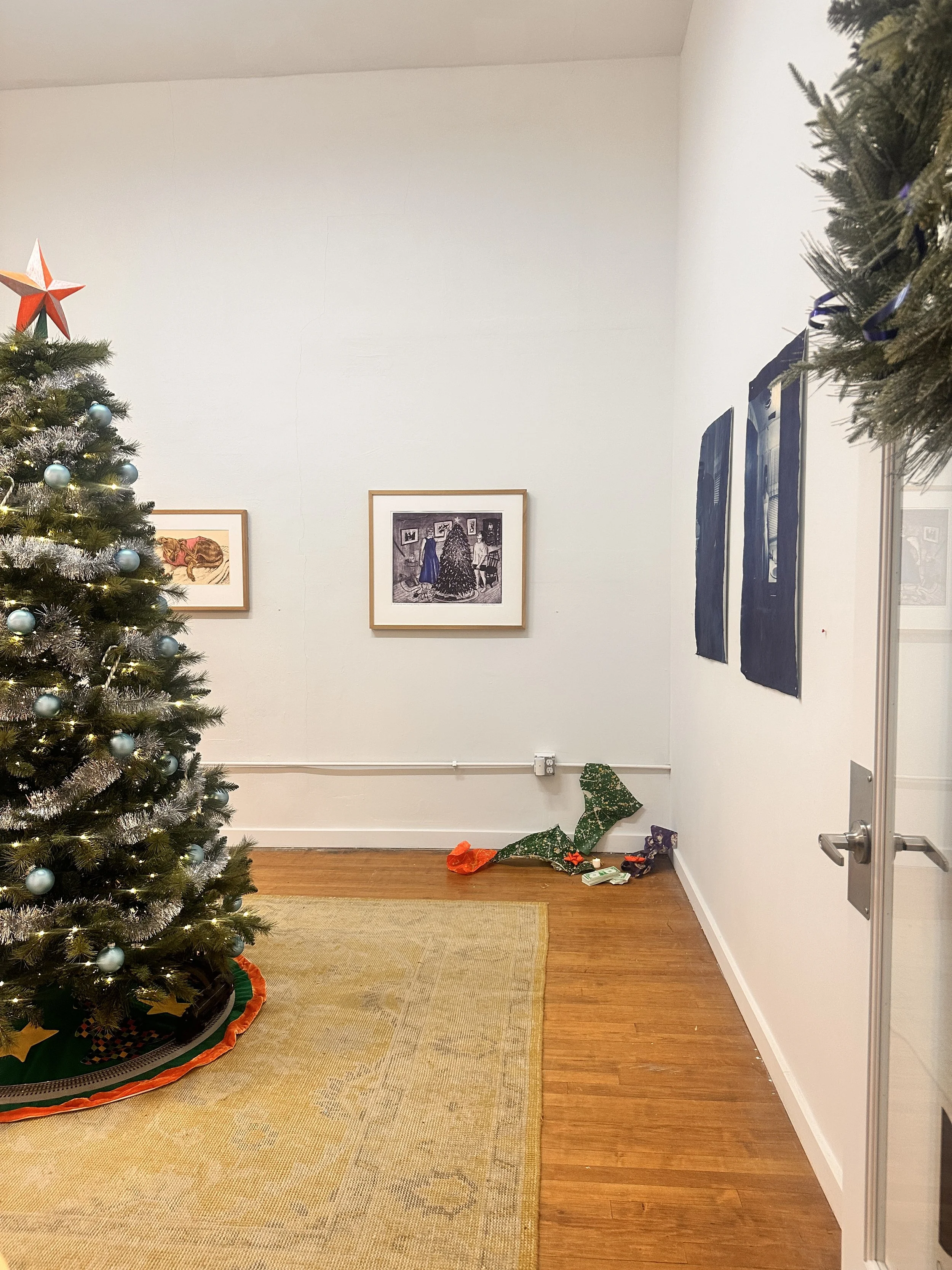Installation image of  Teddy's Christmas Exhibition  at One-Off Exhibitions.