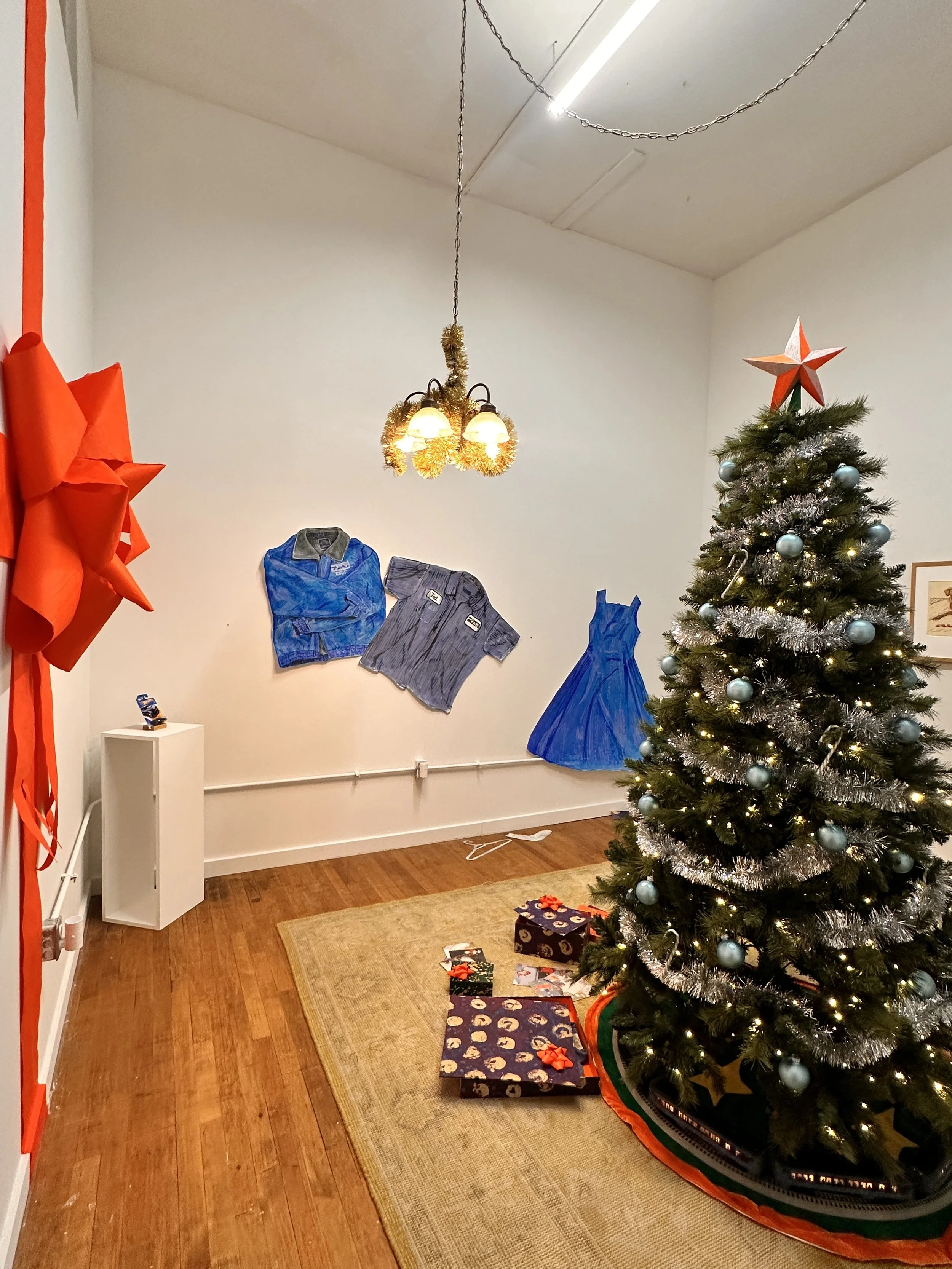 Installation image of  Teddy's Christmas Exhibition  at One-Off Exhibitions.