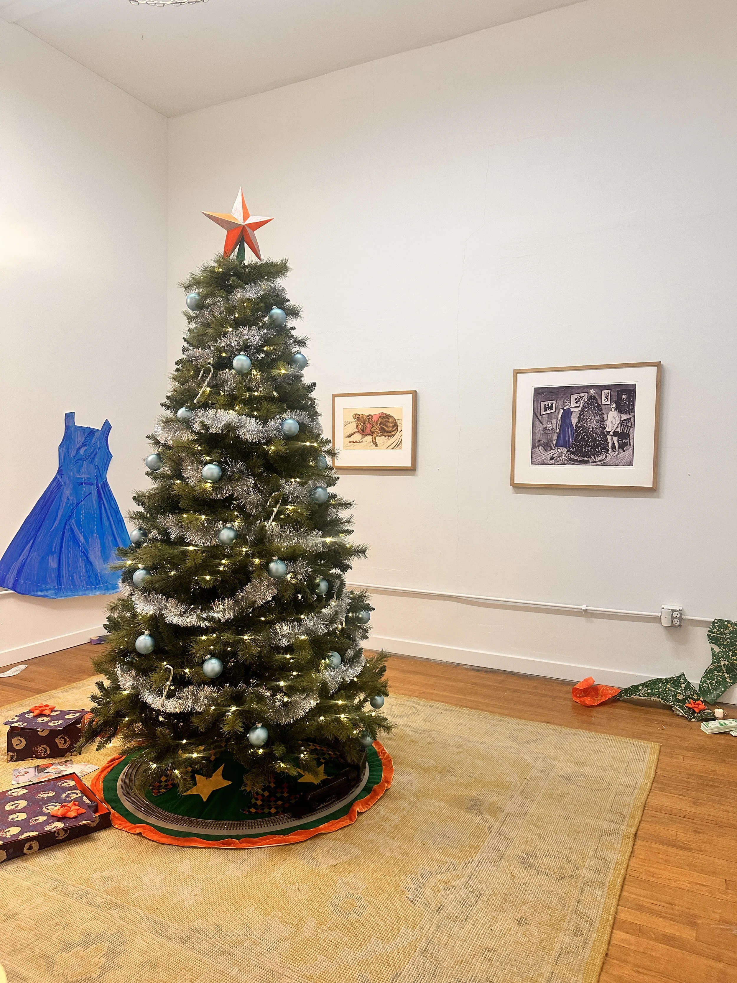 Installation image of  Teddy's Christmas Exhibition  at One-Off Exhibitions.
