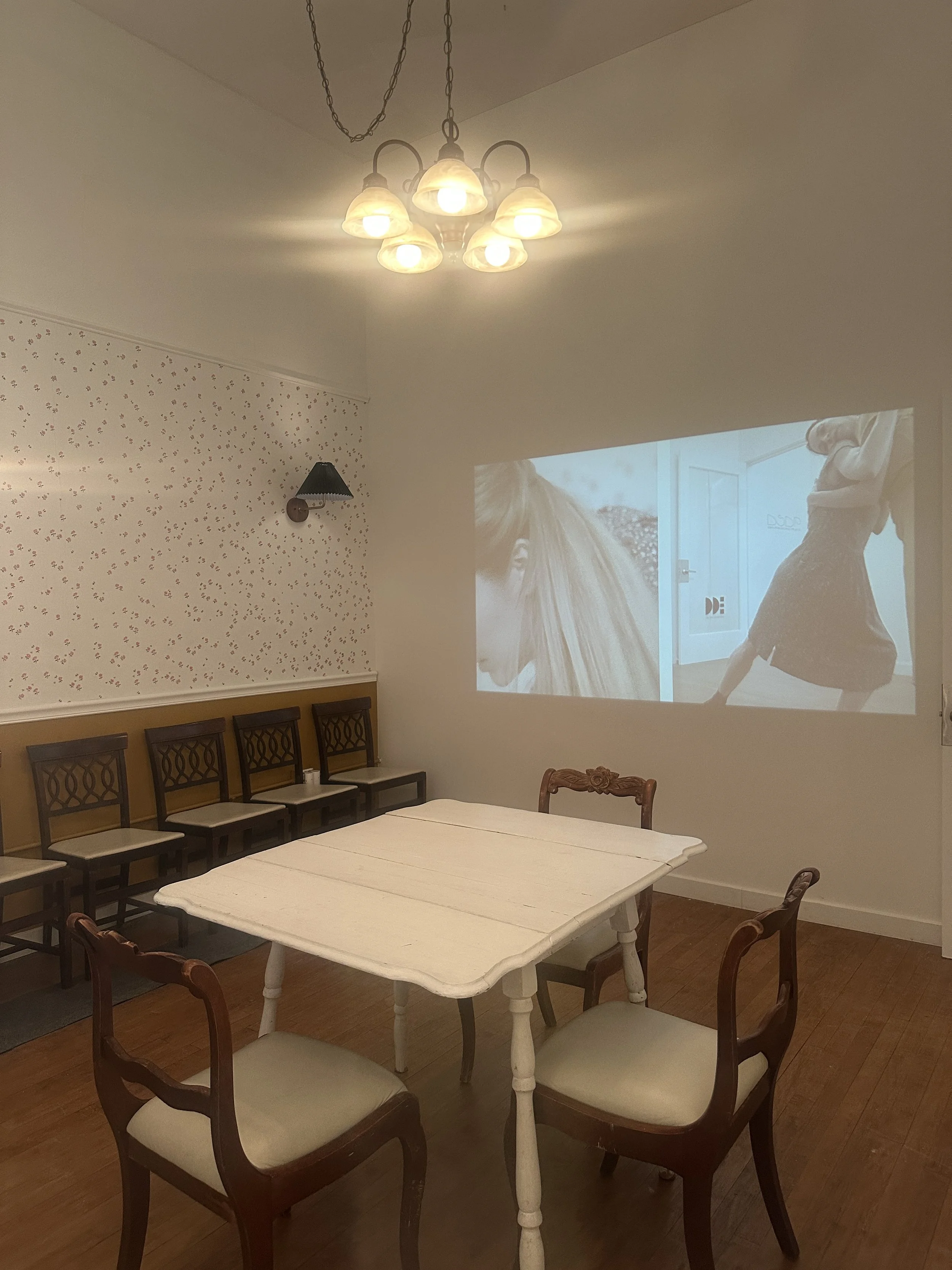 Installation image of something familiar by Dawn Springer Dance Projects at One-Off Exhibitions.