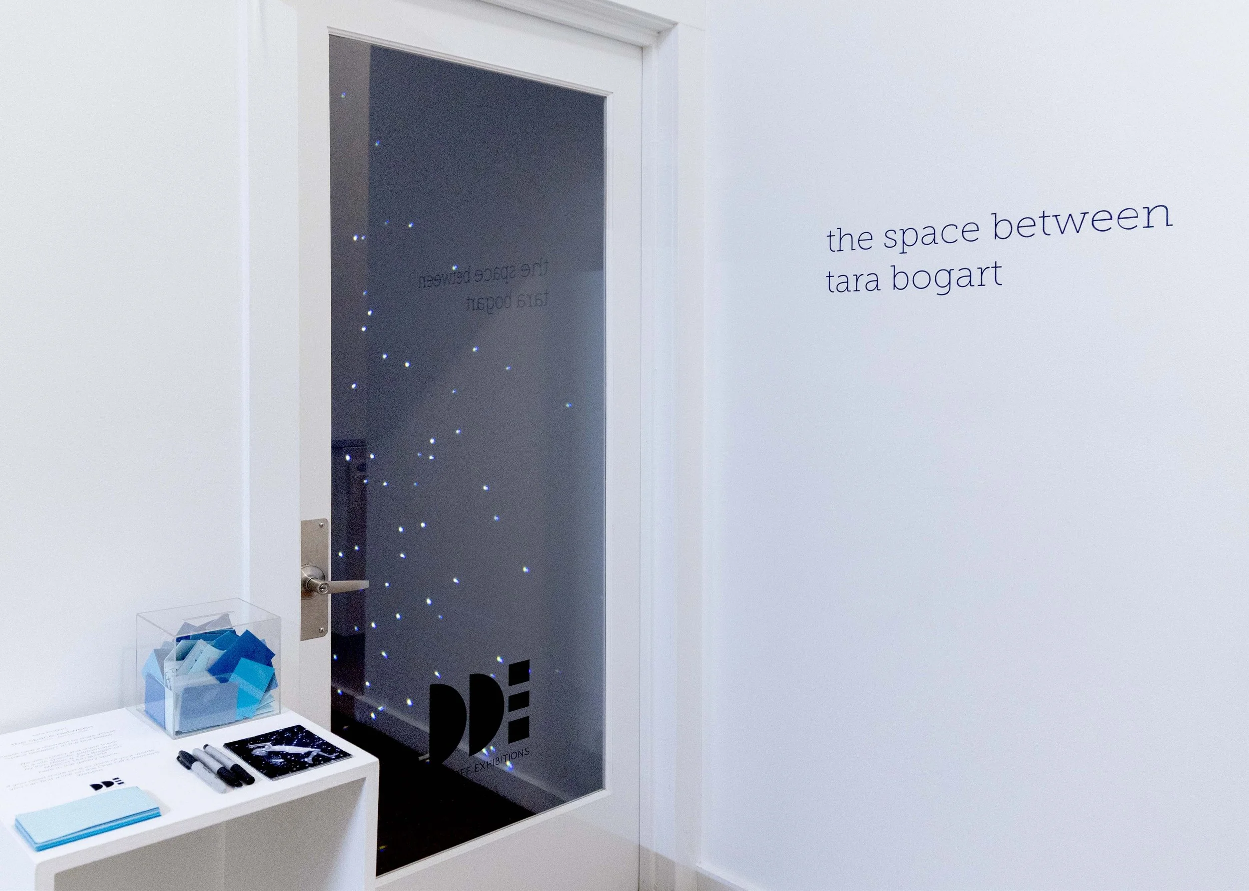 Installation image of  tara Bogart: the space between . Image by Abi Grace Logsdon.