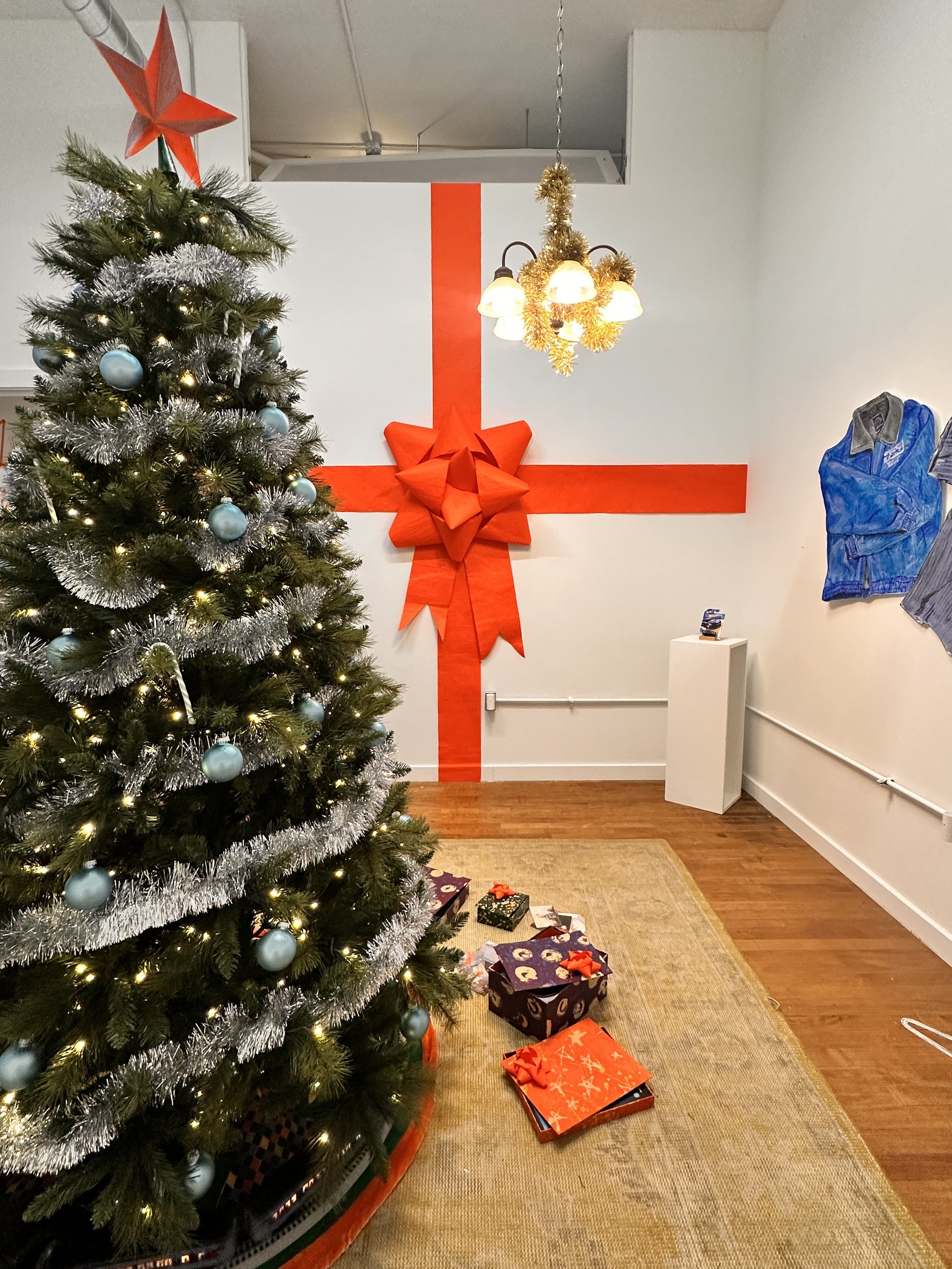 Installation image of  Teddy's Christmas Exhibition  at One-Off Exhibitions.