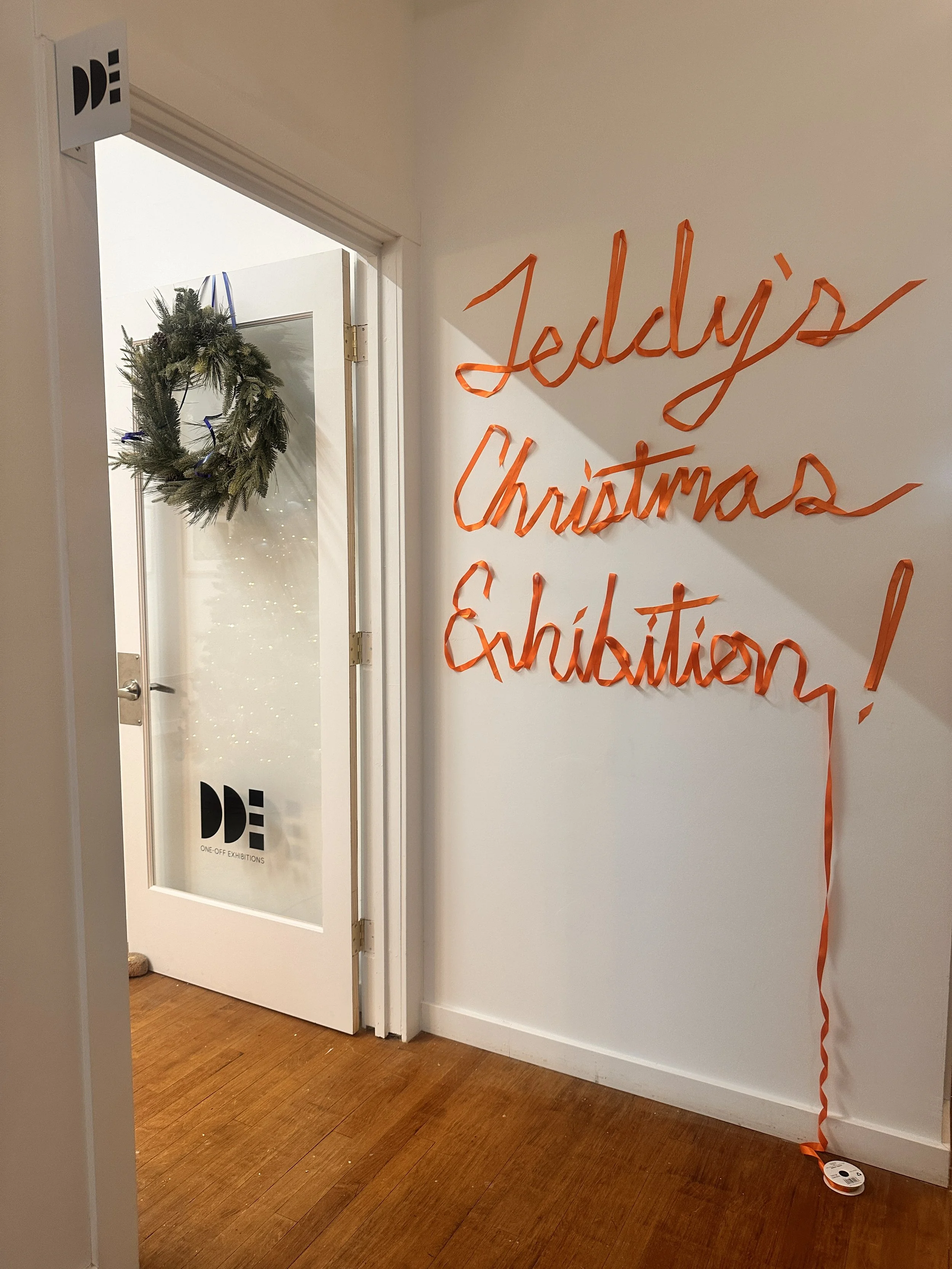 Installation image of  Teddy's Christmas Exhibition  at One-Off Exhibitions.