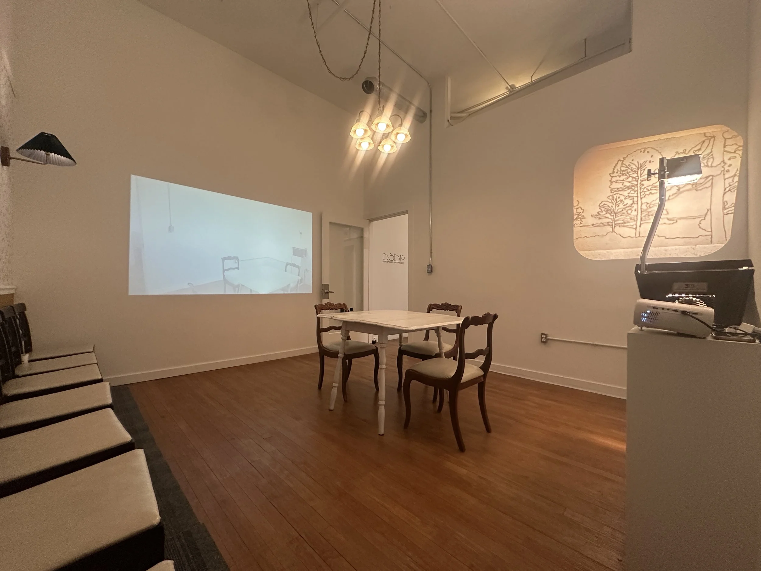 Installation image of something familiar by Dawn Springer Dance Projects at One-Off Exhibitions.