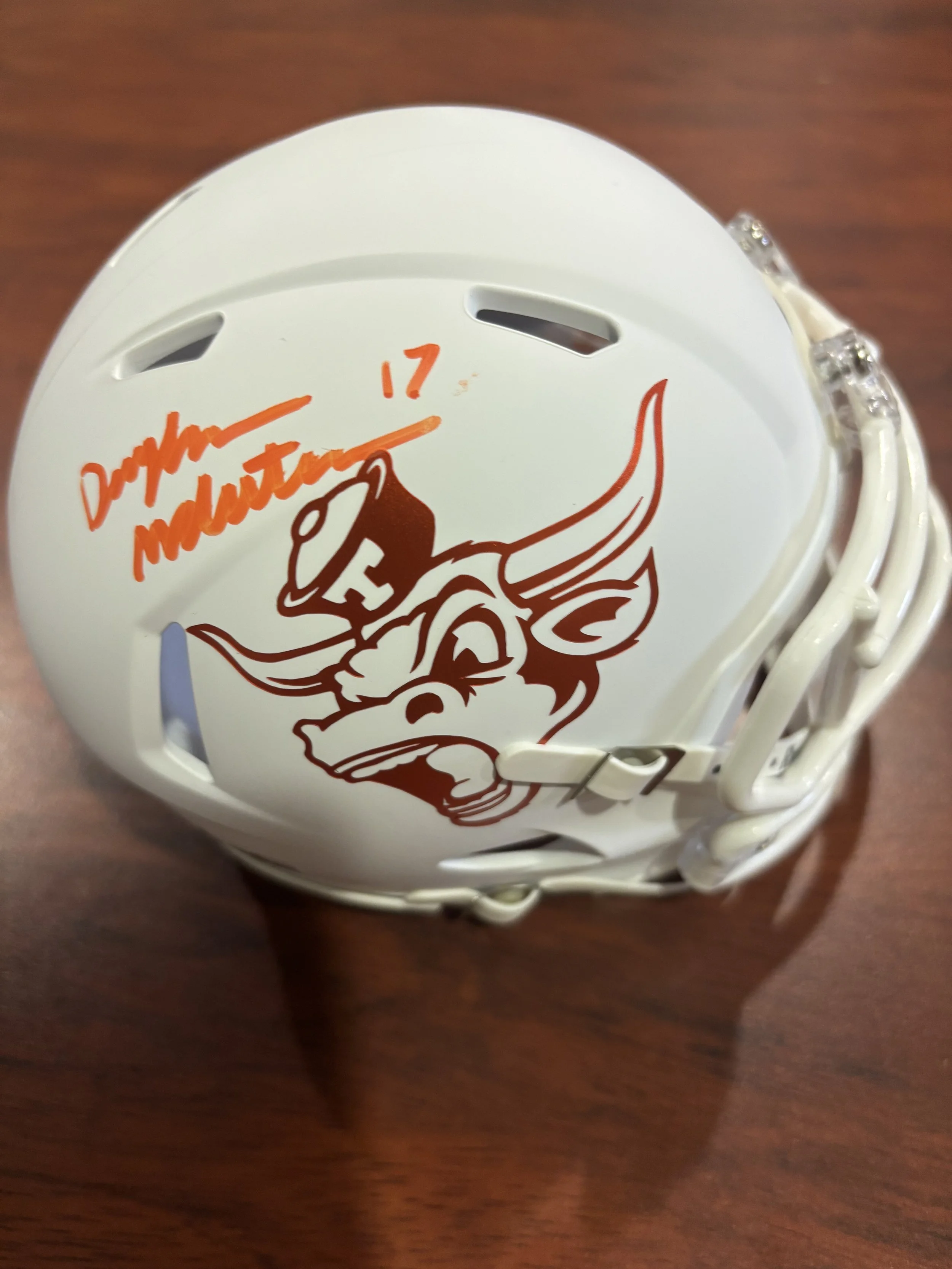 Daylan McCutcheon signed Mini Helmet