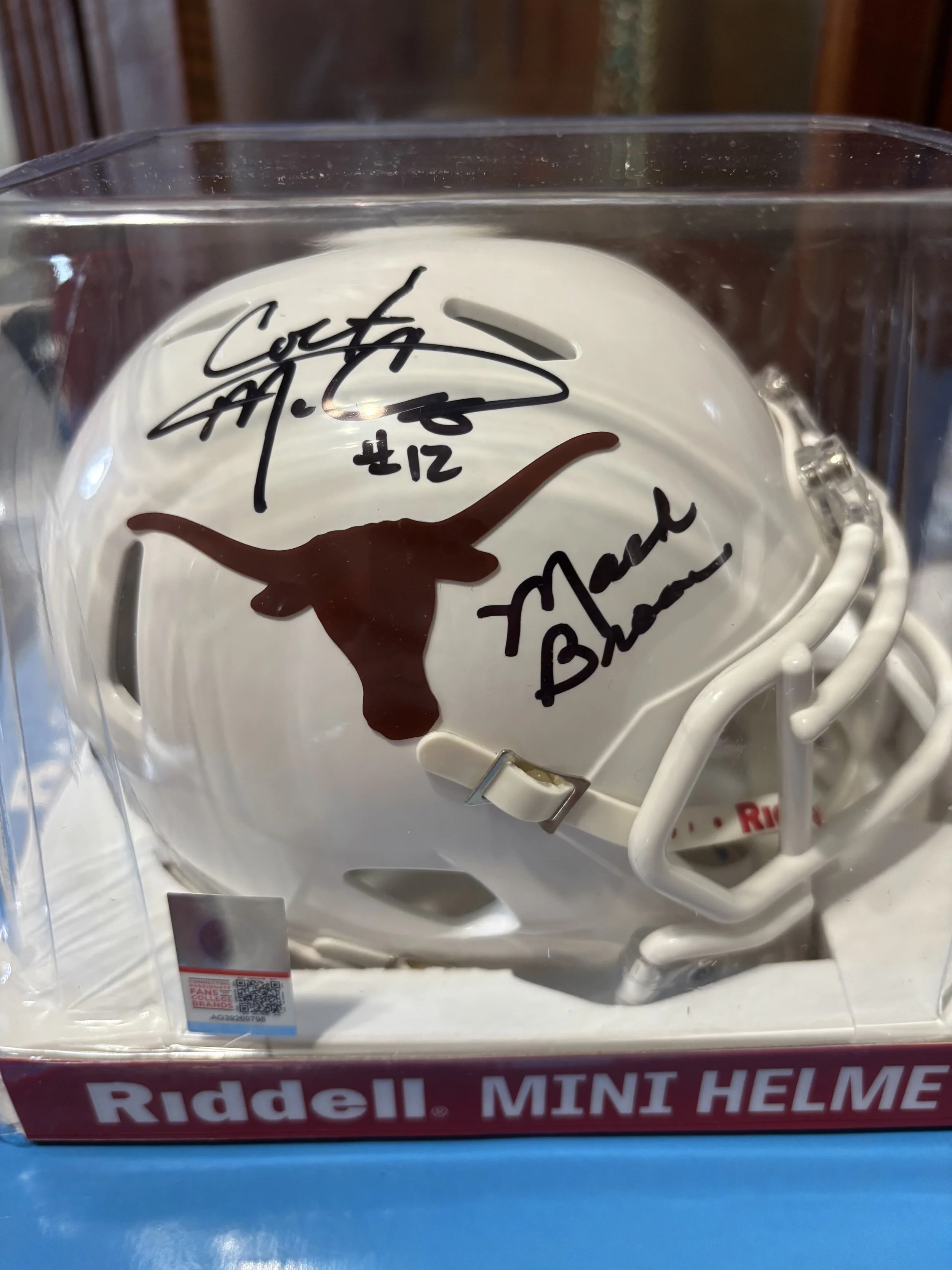 Colt/Brown signed Mini Helmet