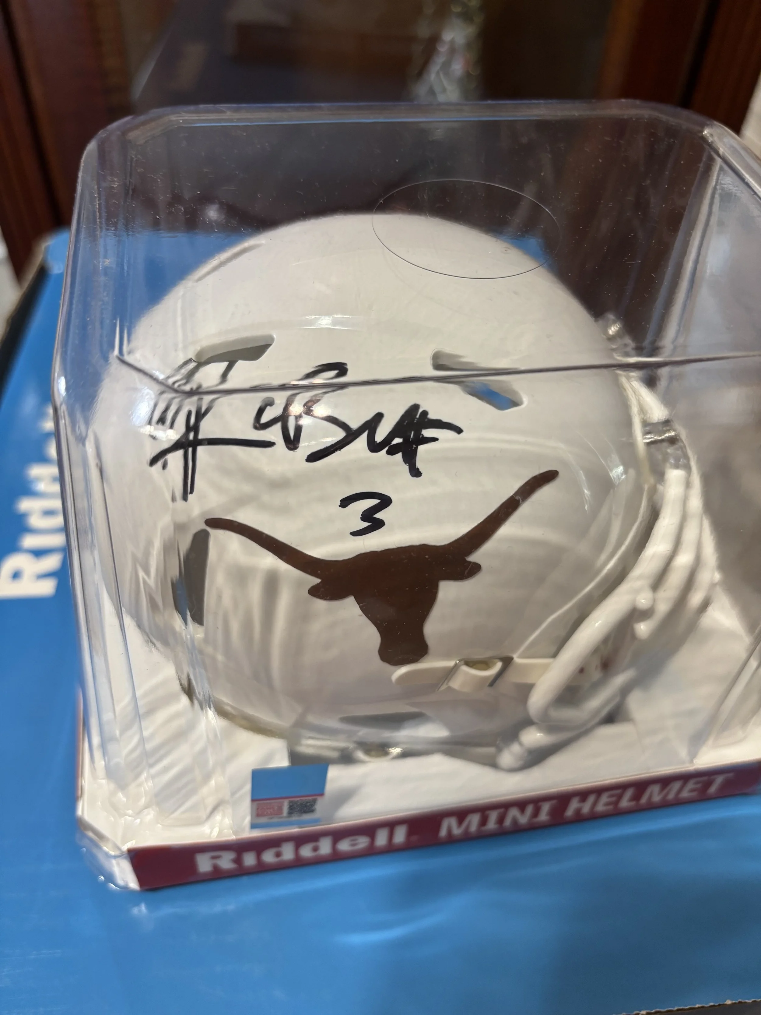 Raheem Biles signed Mini Helmet