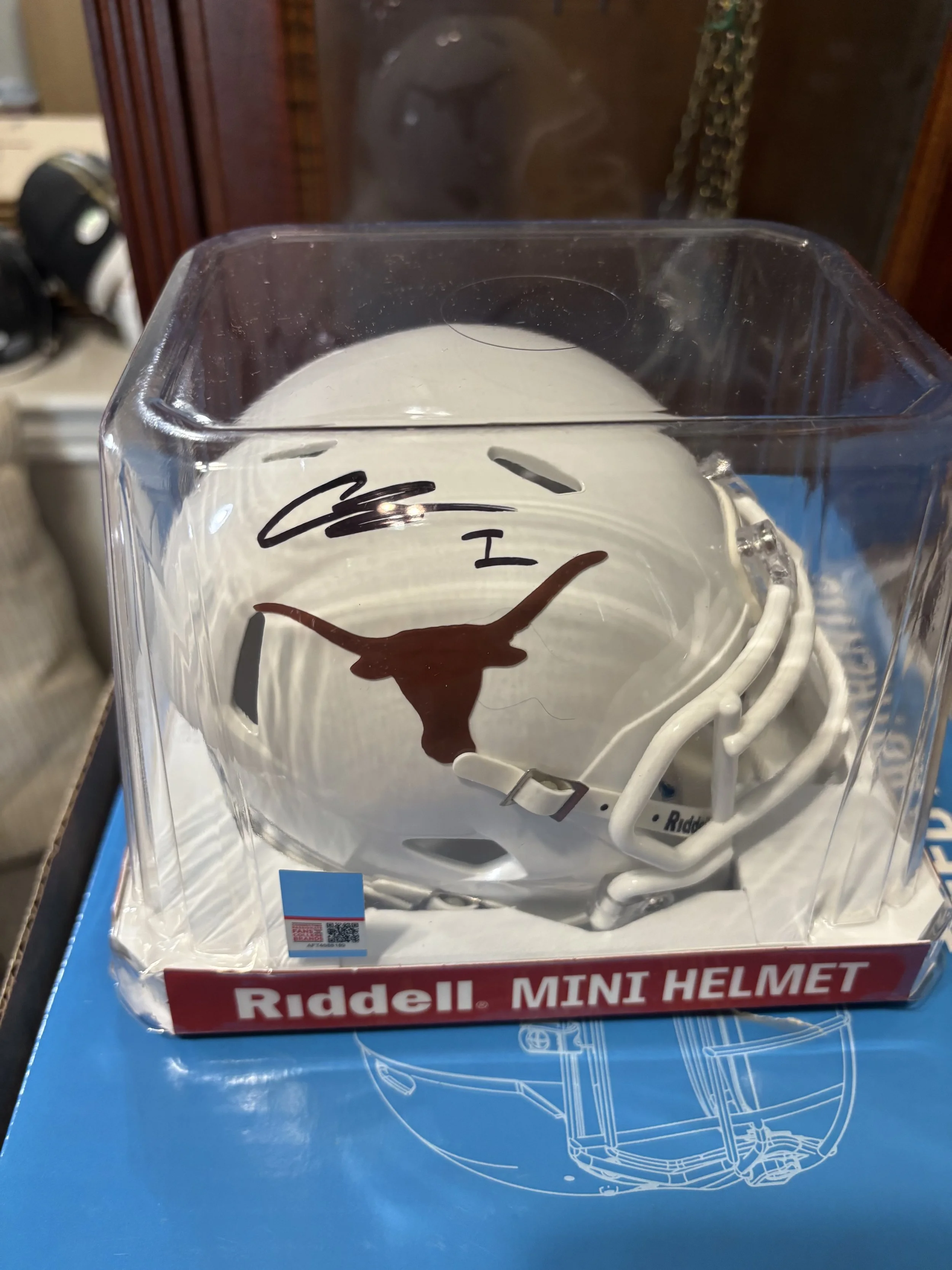 Colin Simmons signed Mini Helmet