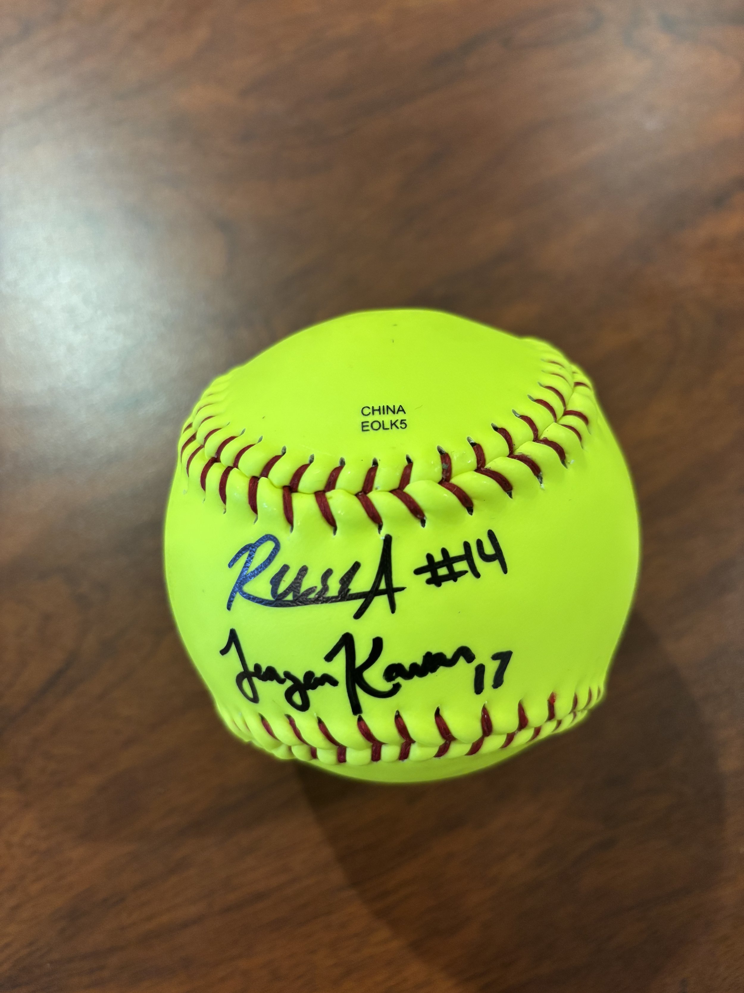Kavan/Atwood Dual Signed Softball