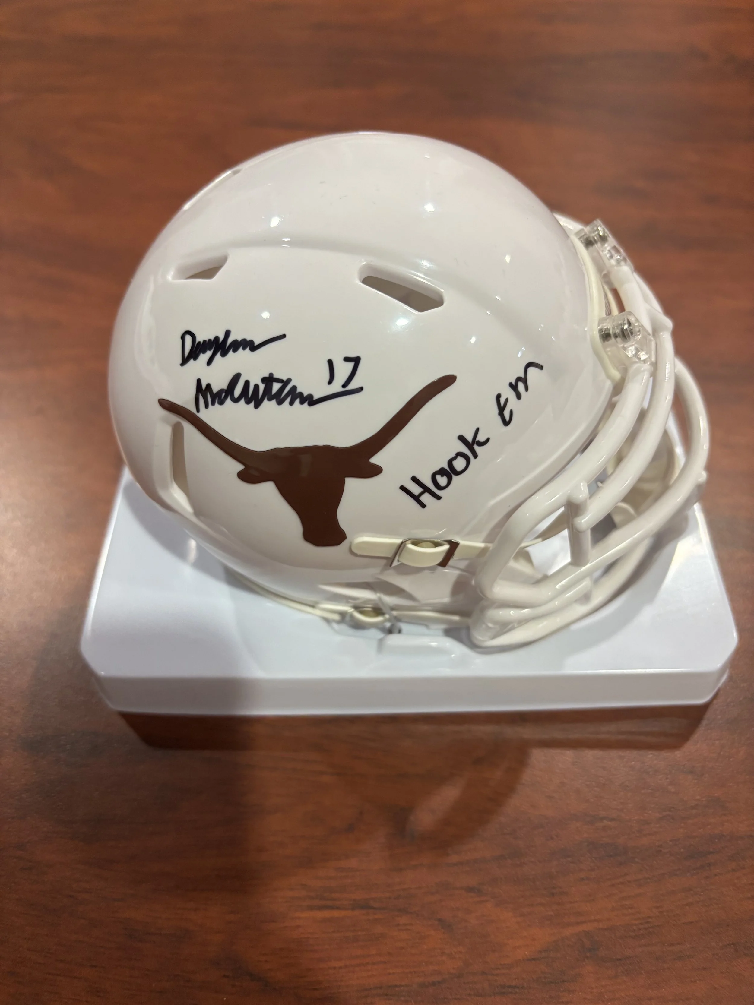 Daylan McCutcheon signed Mini Helmet