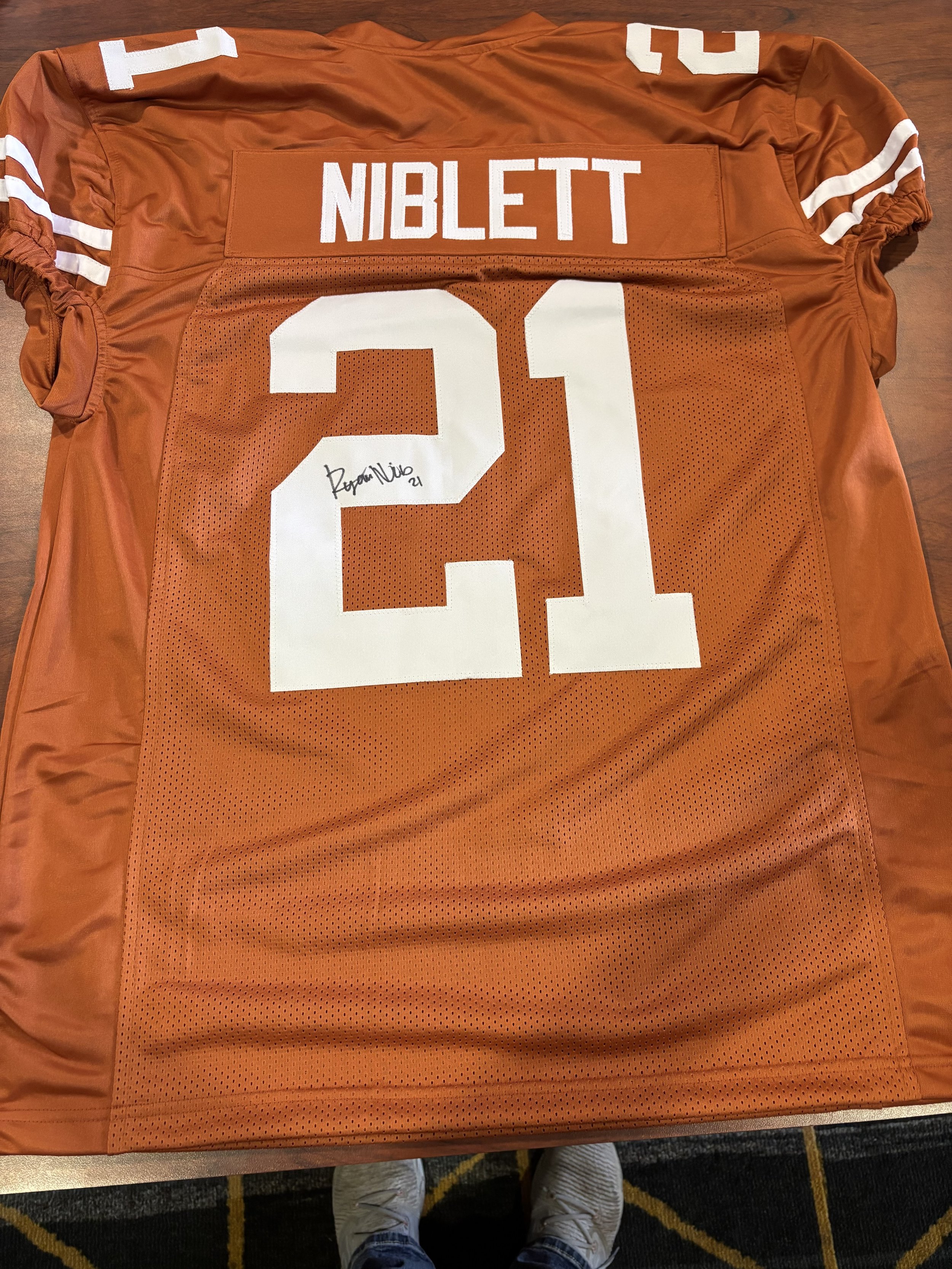 Ryan Niblett Game Cut Burnt Orange Jersey