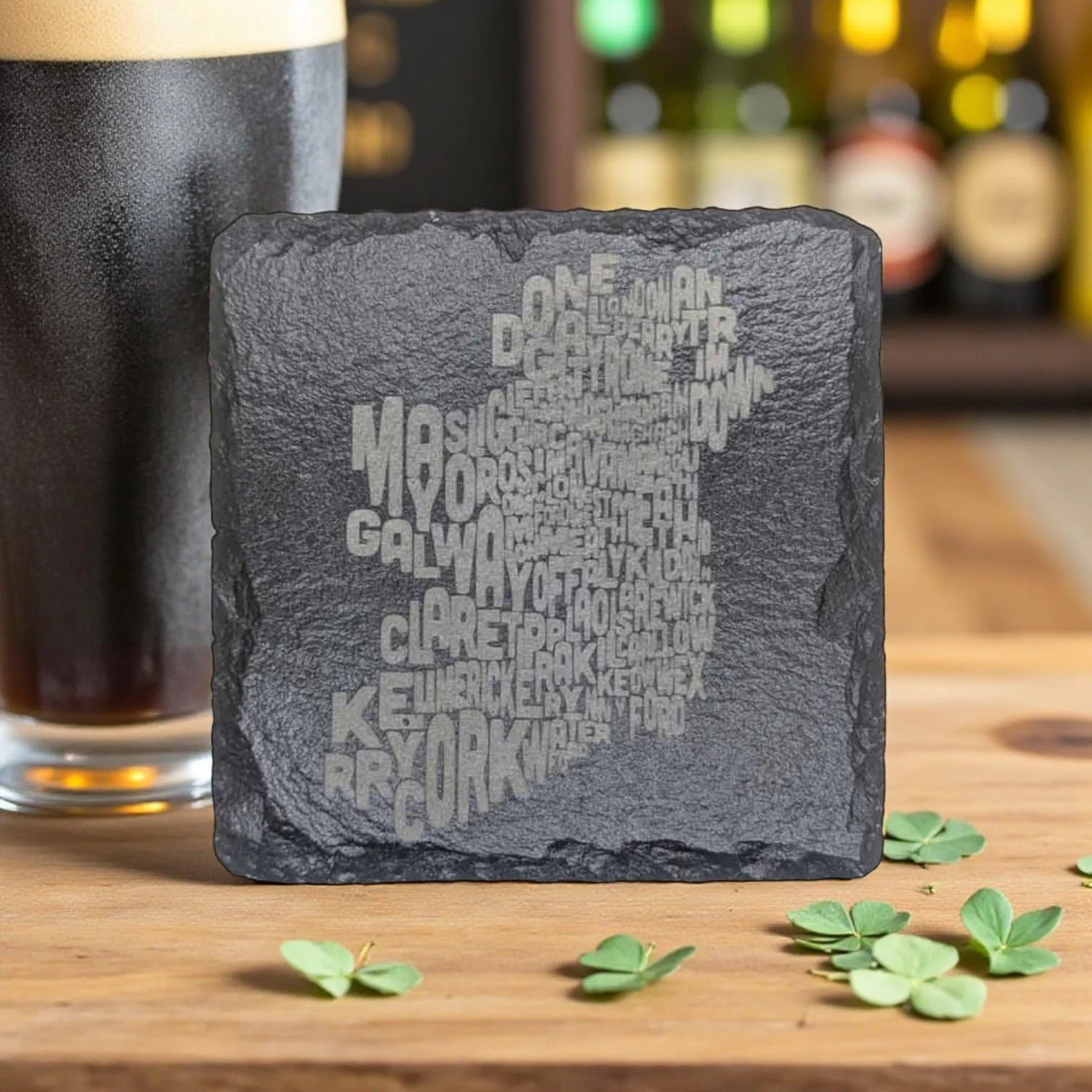 Irish slate coaster map