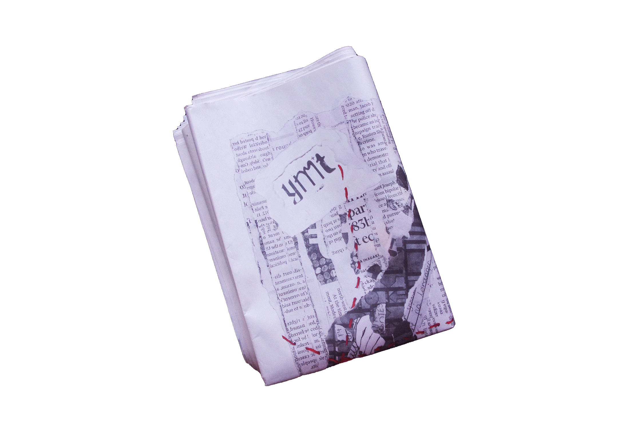 YMT typographic paper magazine formatting graphic design collage typography interviews