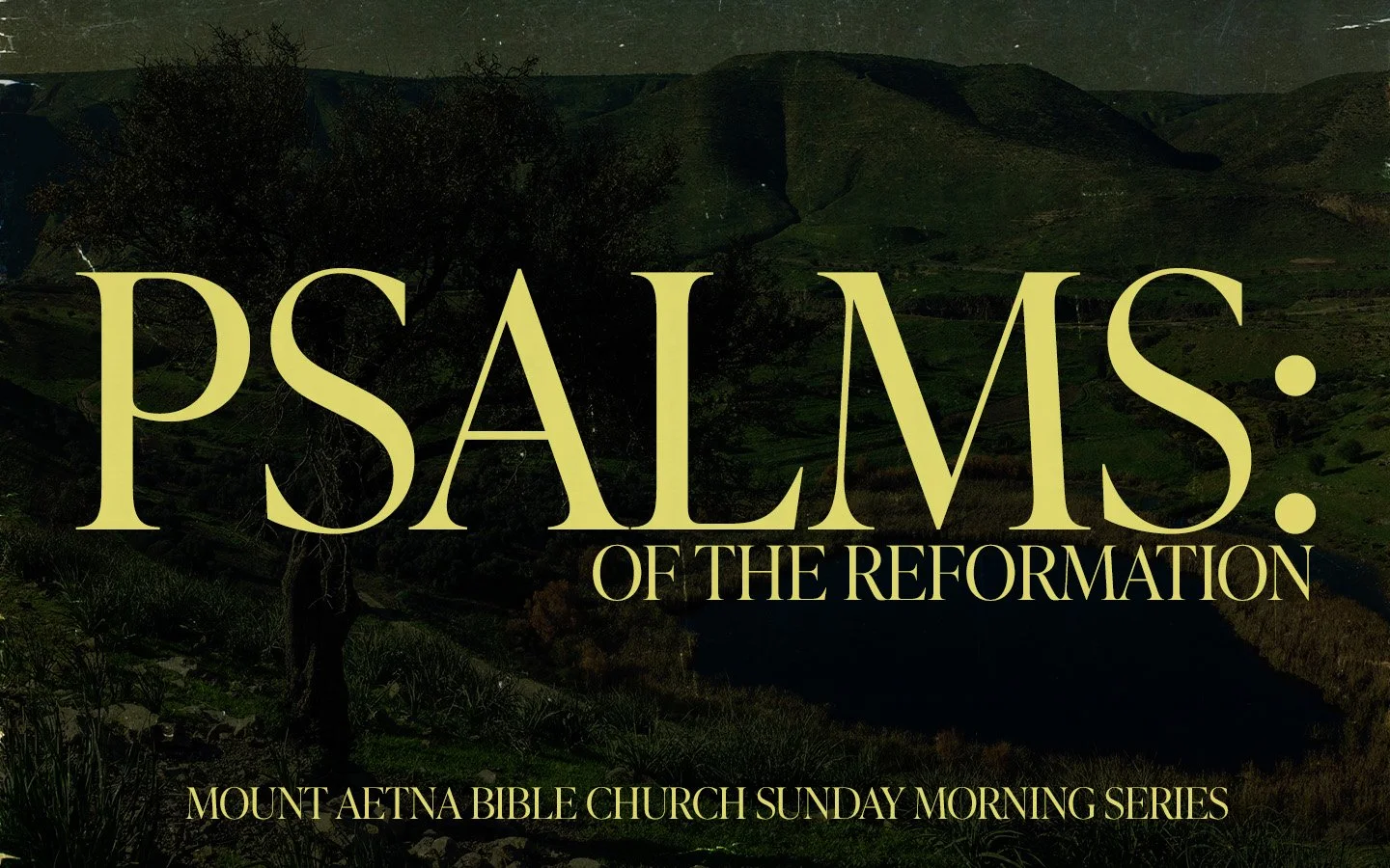 PSALMS Sunday Sermon series starting November 1 - December 6, 2026