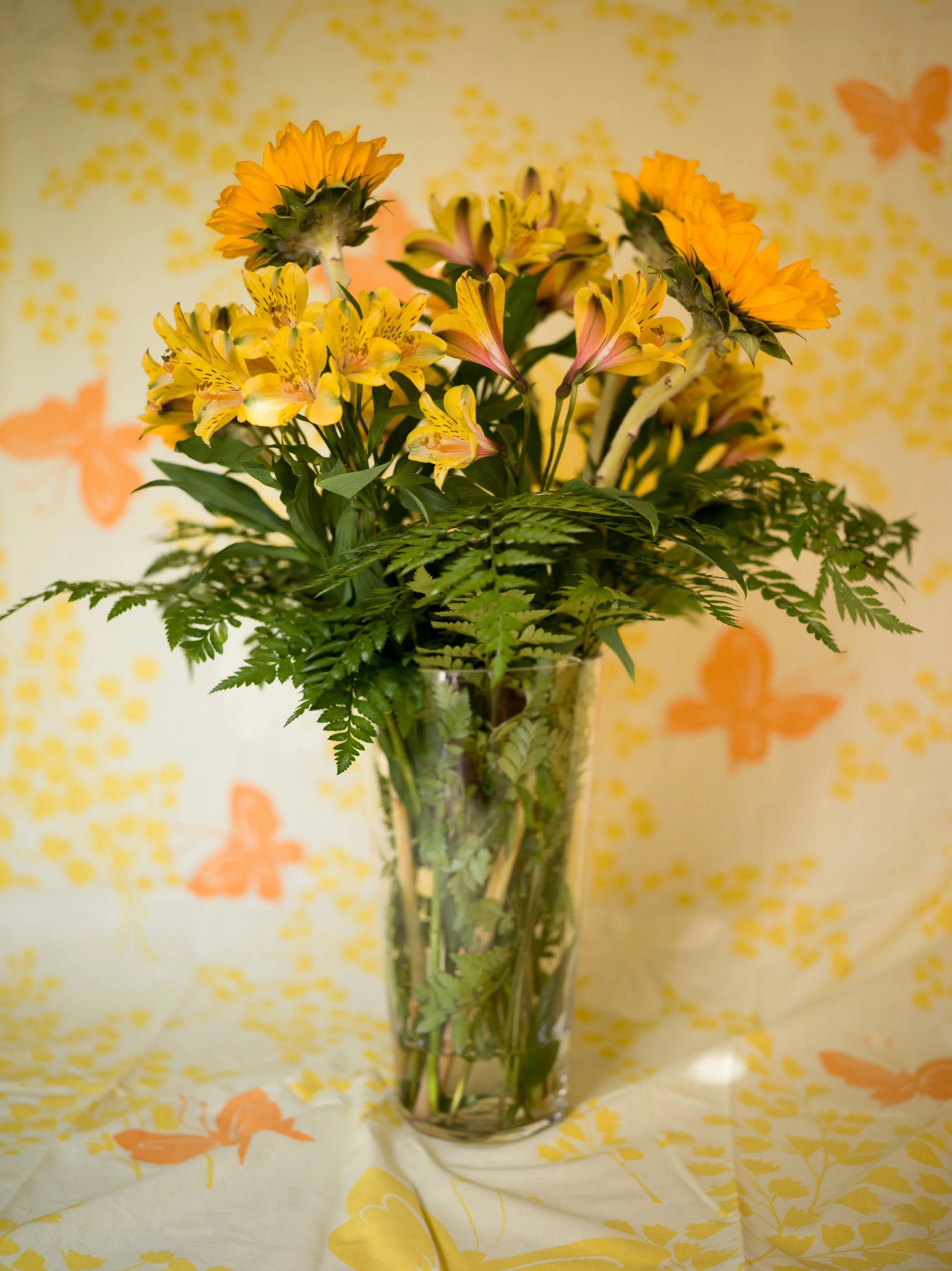 Devotion, Shelter, Perhaps Even Truth (Alstroemeria, Fern, Sunflower)