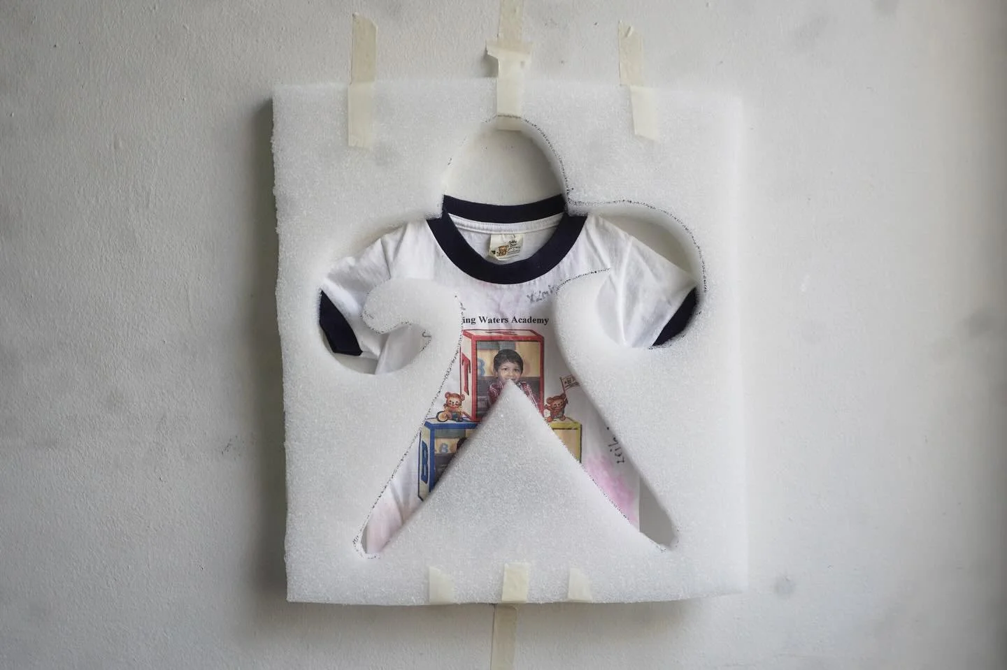 1200-2004-2024
Living Waters Academy T-Shirt &amp; Heritage Auction&rsquo;s Foam previously holding 1200 - 1700 BC copper Ancient Indo-Gangetic Anthropomorphic Figure from Uttar Pradesh 
17 in x 10 in

C2tM - 2024