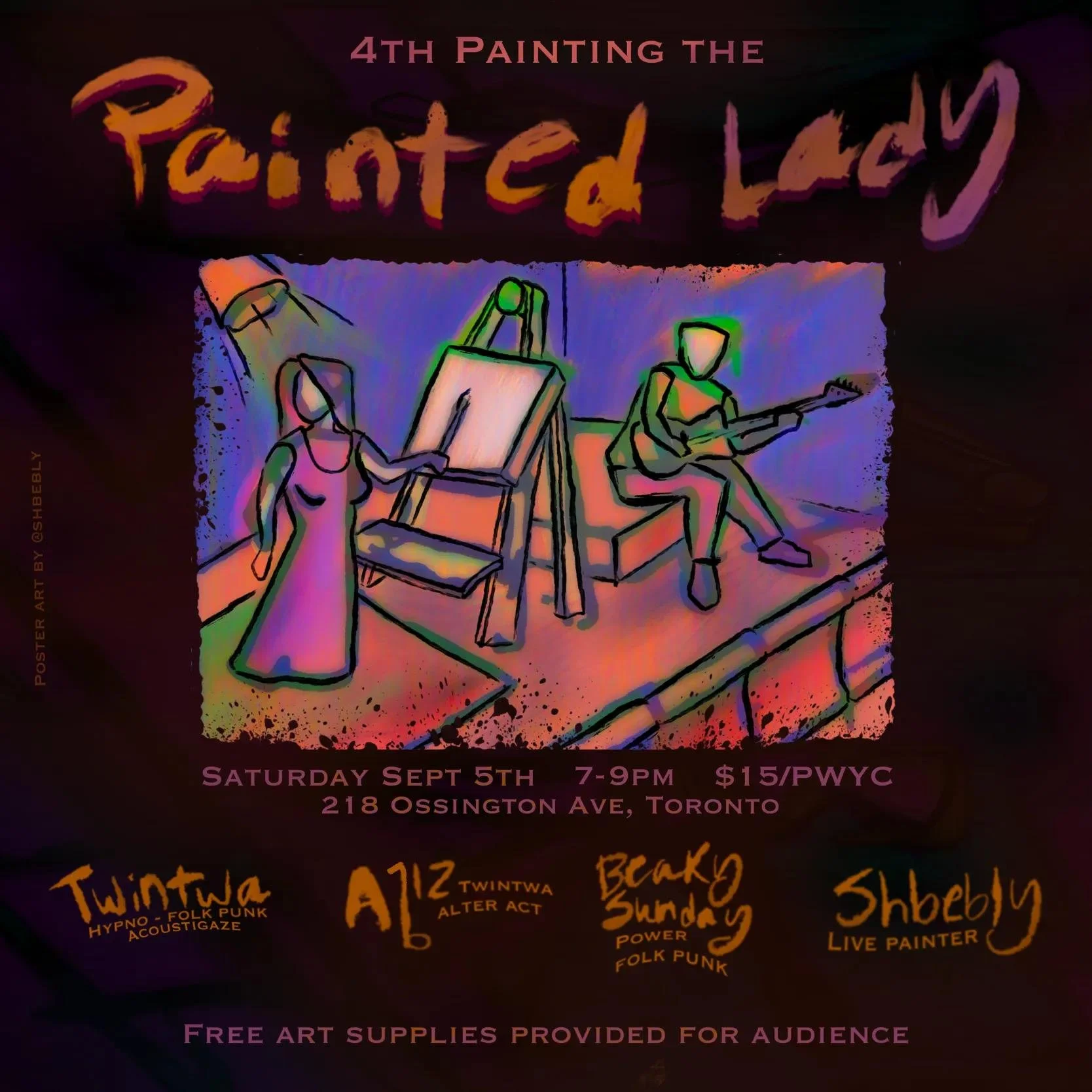 Painting The Painted Lady with Twintwa, Beaky Holden, Shbebly