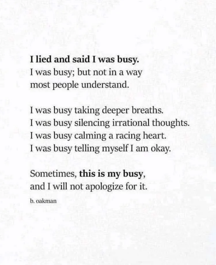 I Lied and Said I was Busy