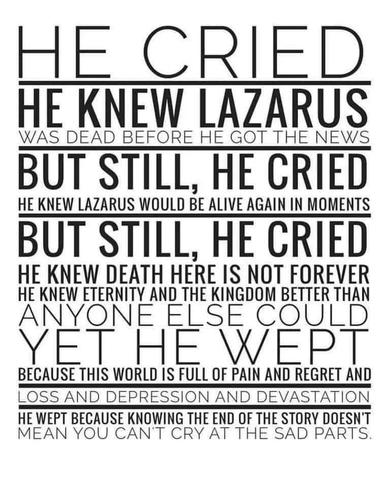 Logic is not Lord…Jesus Cried When Lazarus Died