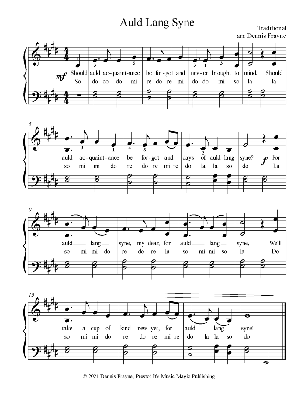 For Auld Lang Syne