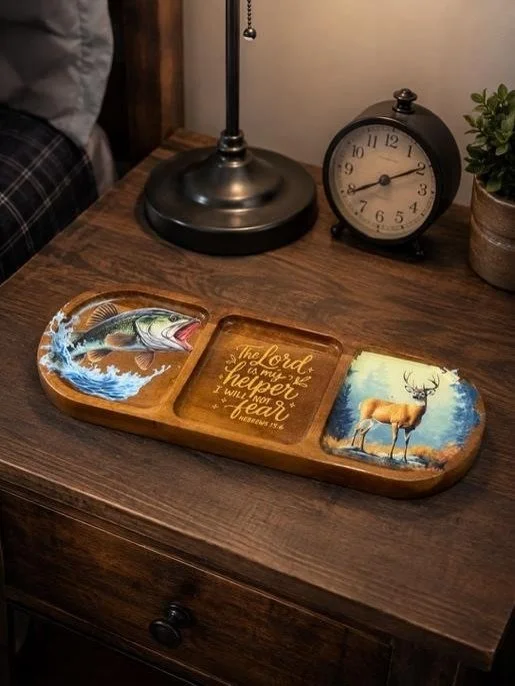 The Lord Is My Helper - Outdoorsman Valet Tray