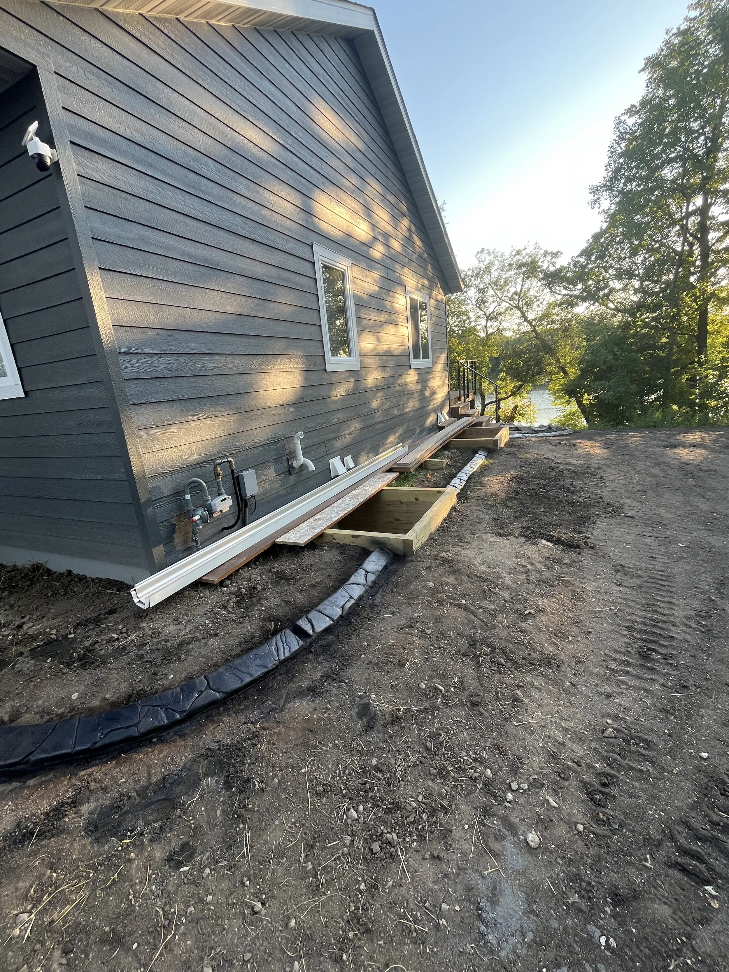 Sections of Custom Concrete Landscape Edging