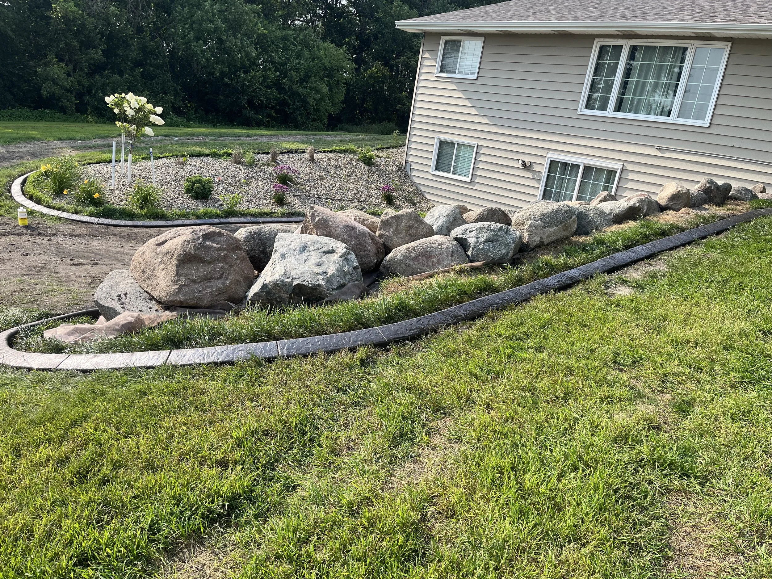 Custom Concrete Landscape Edging Limestone Stamp