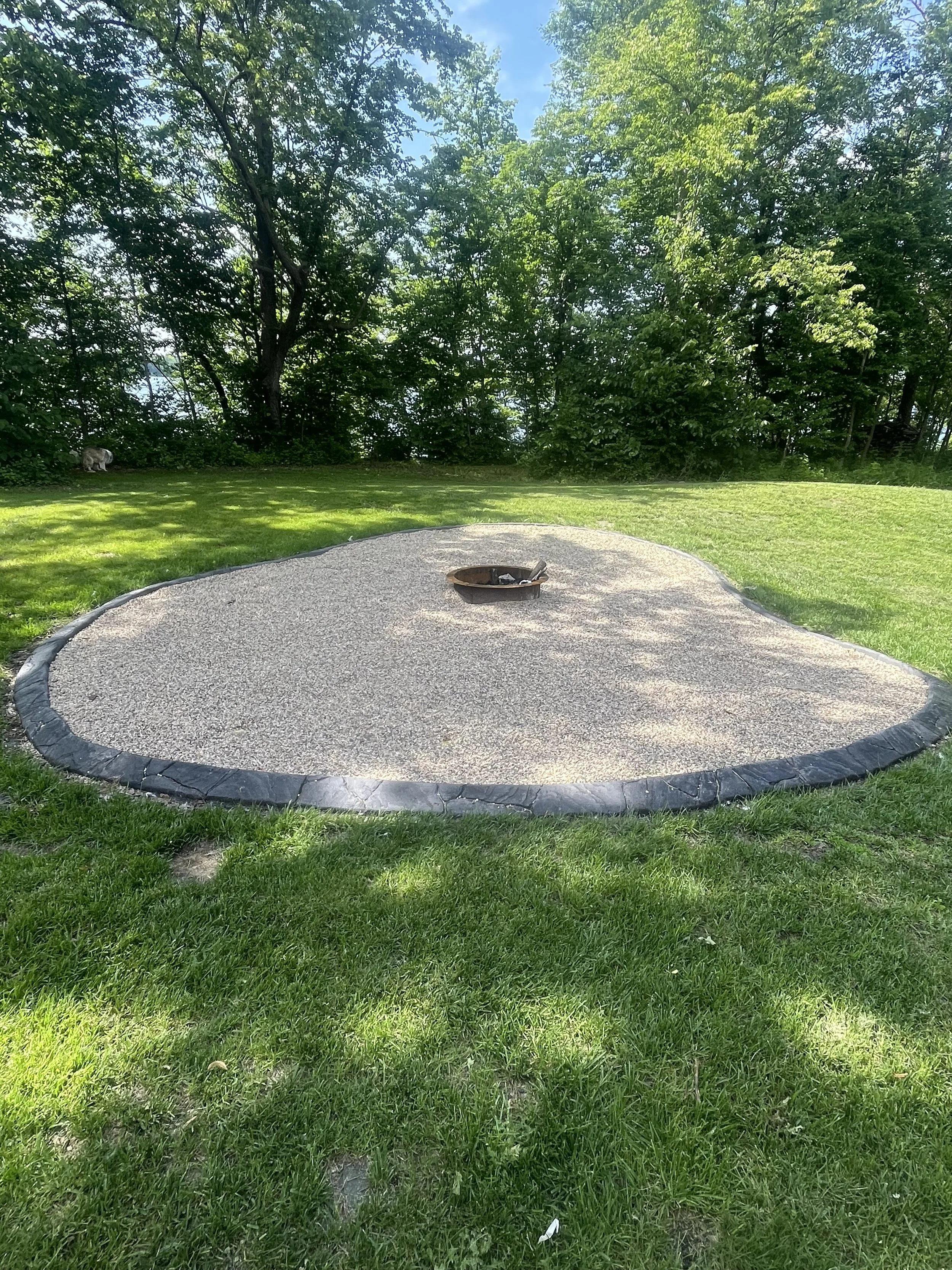 Fire Pit Area Concrete Landscape Curbing