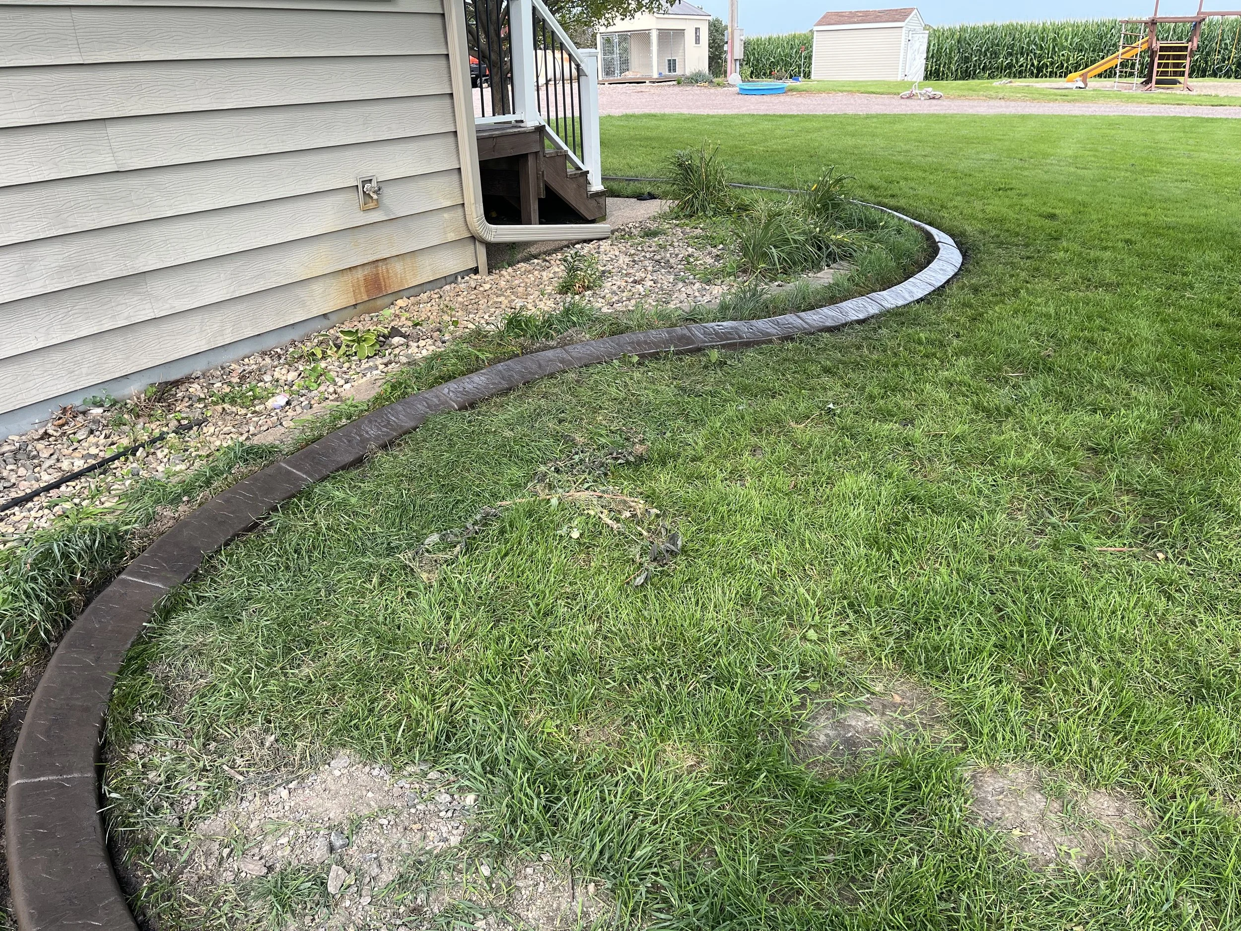 Continuous Custom Concrete Landscape Edging in Central Minnesota