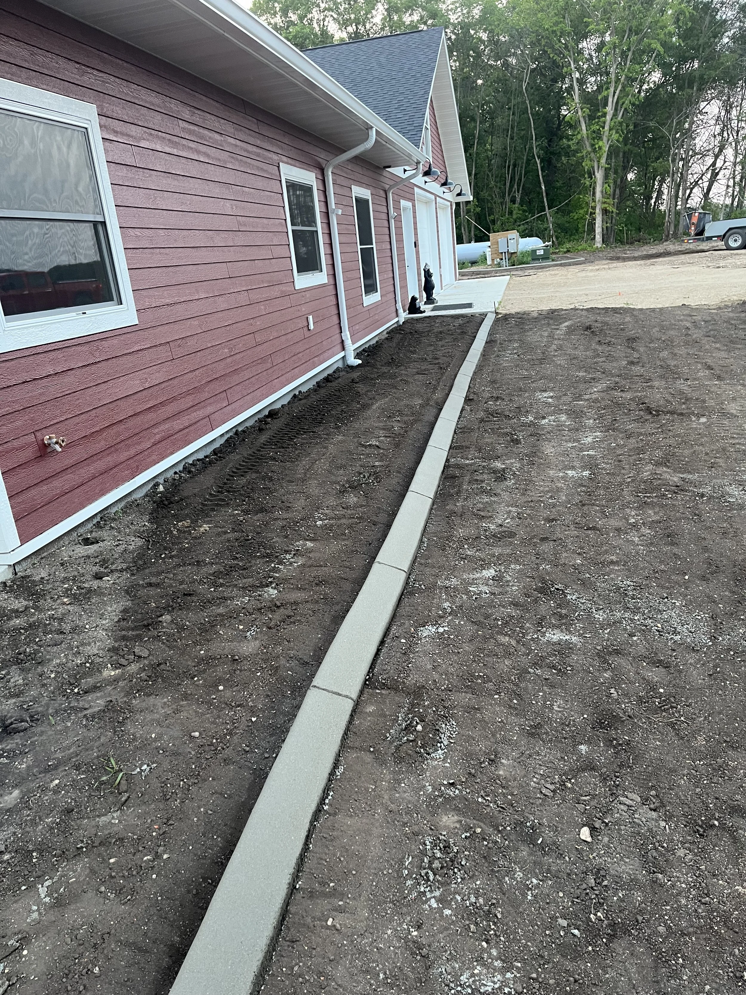 Straight Concrete Landscape Edging