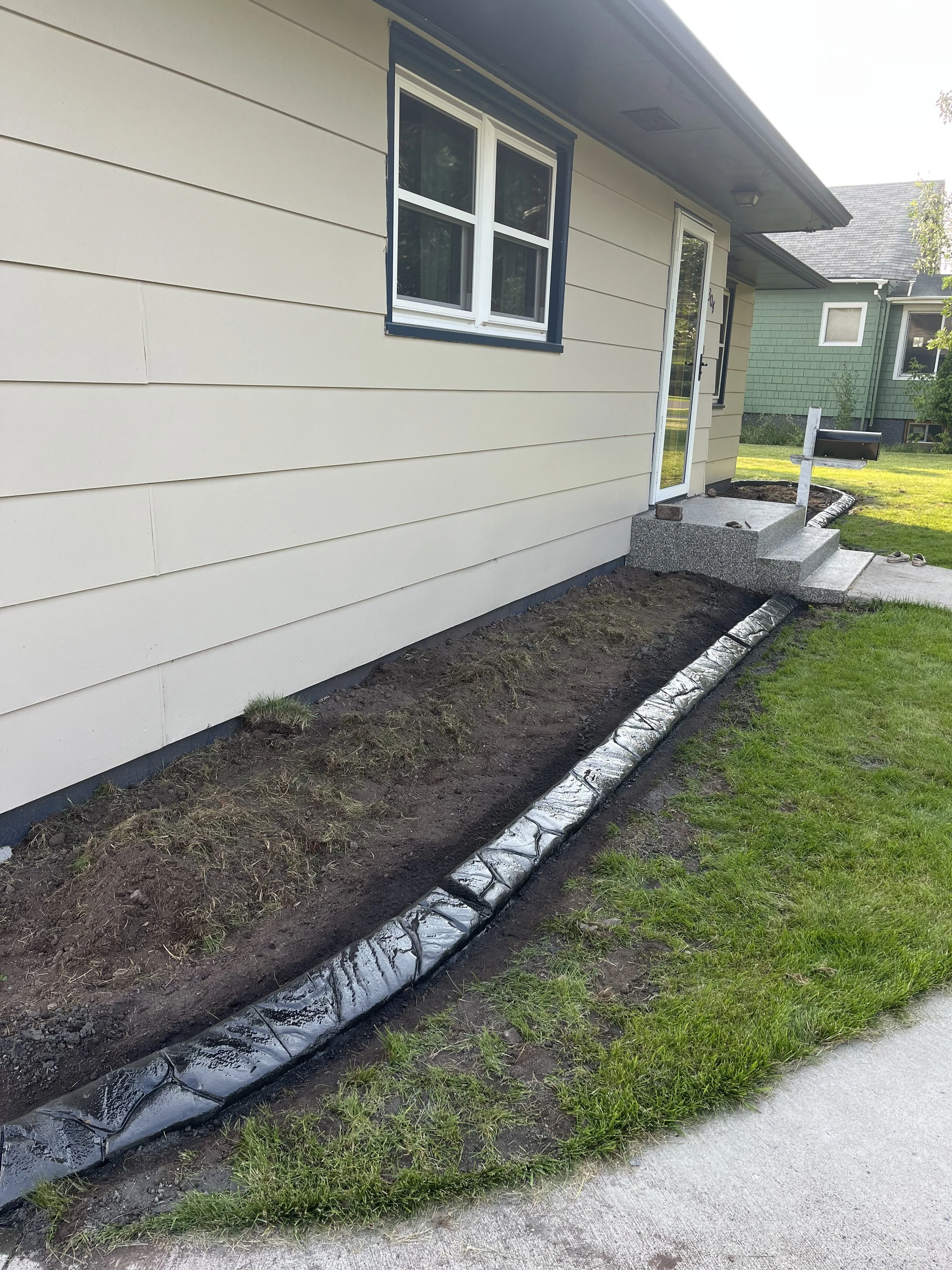 North Shore Slate Custom Concrete Curbing in Northern Minnesota