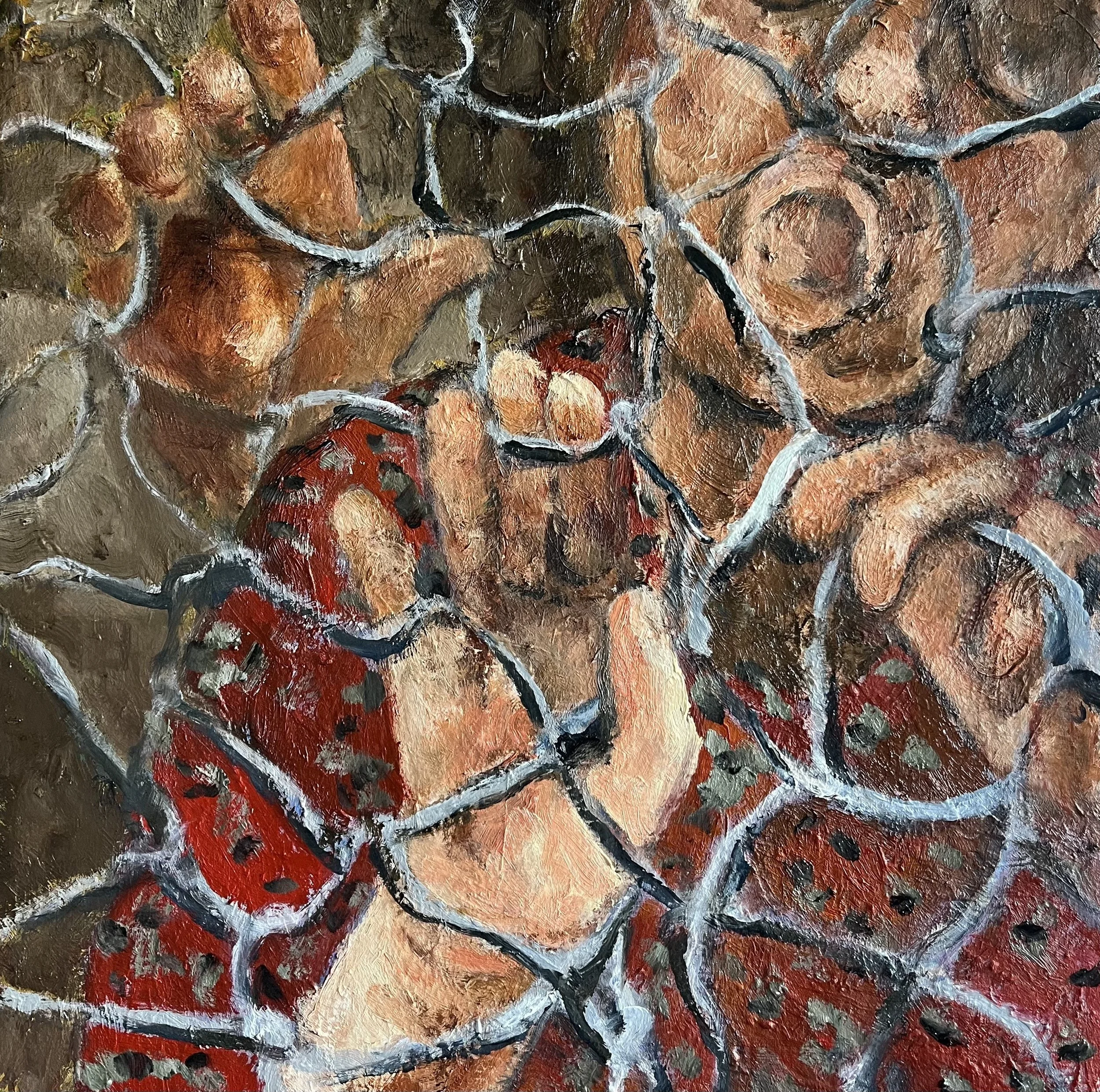 Fences are Real, Oil on Canvas, 11" by 11", 2026