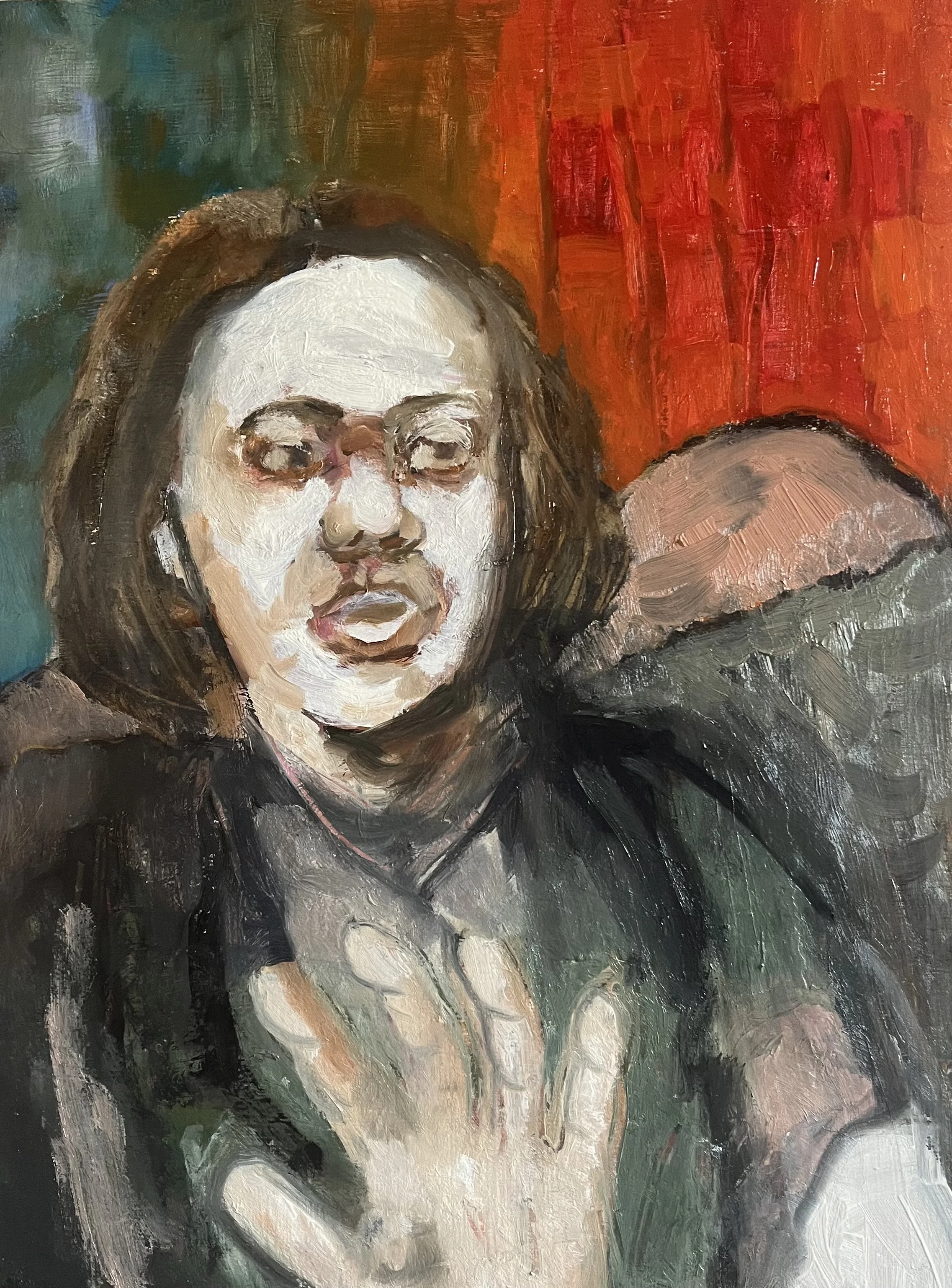 Talk to the Hand -- oil on board -- 12" x 18" -- 2025