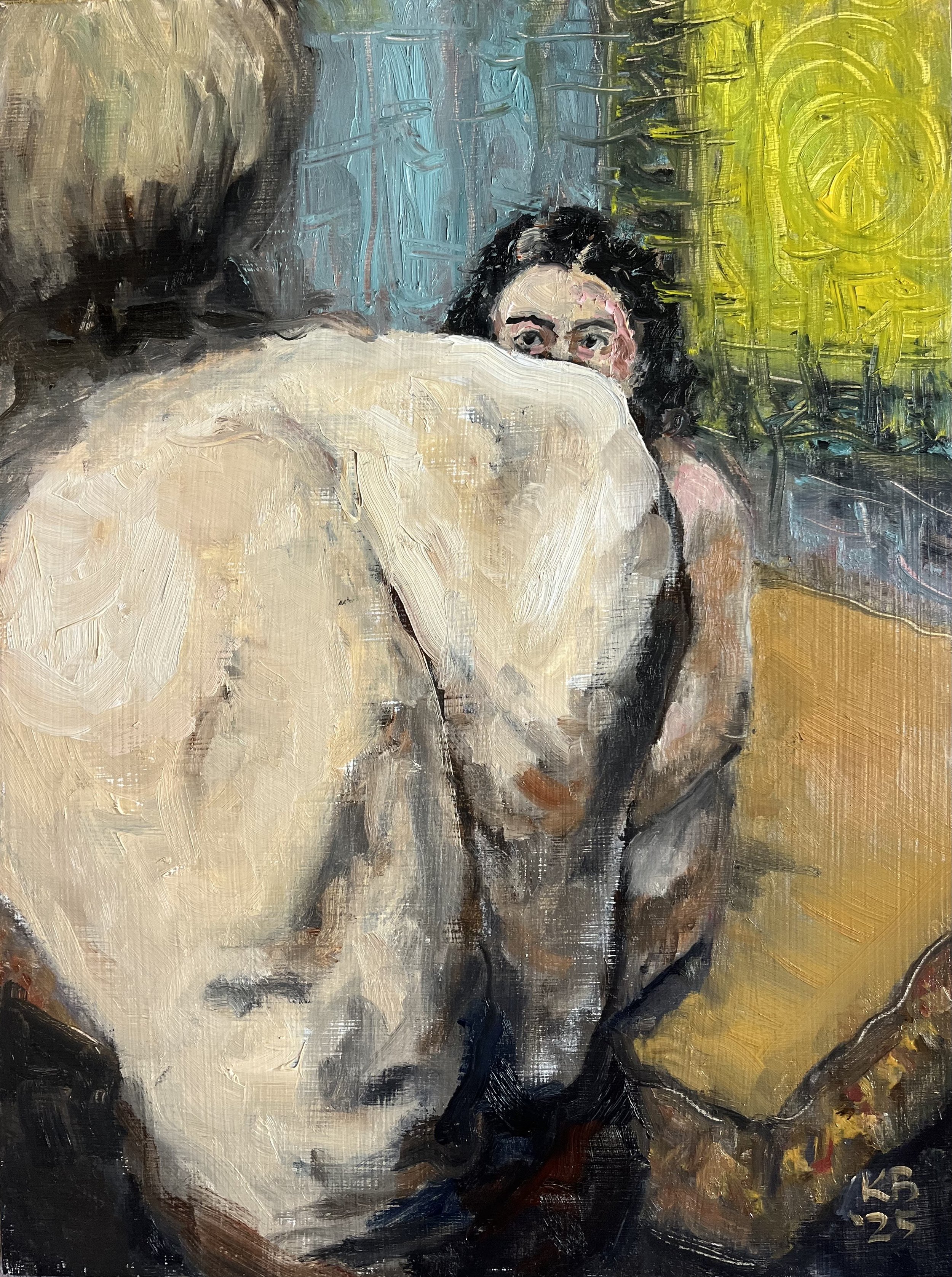 Employment No. 2 - Oil On Board - 12 x 18 - 2025