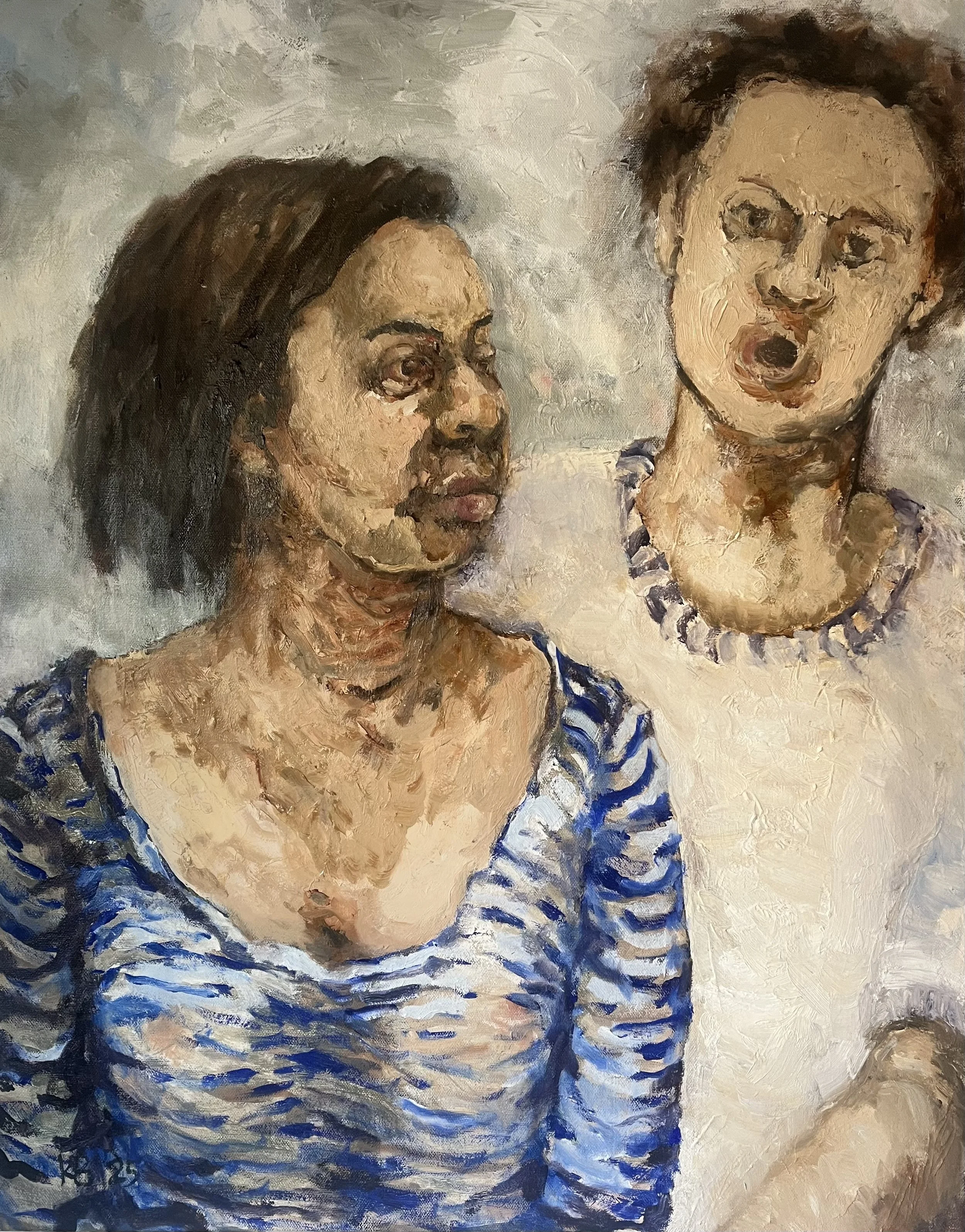 Are You Listening? -- Oil on Canvas -- 22" x 28" -- 2025