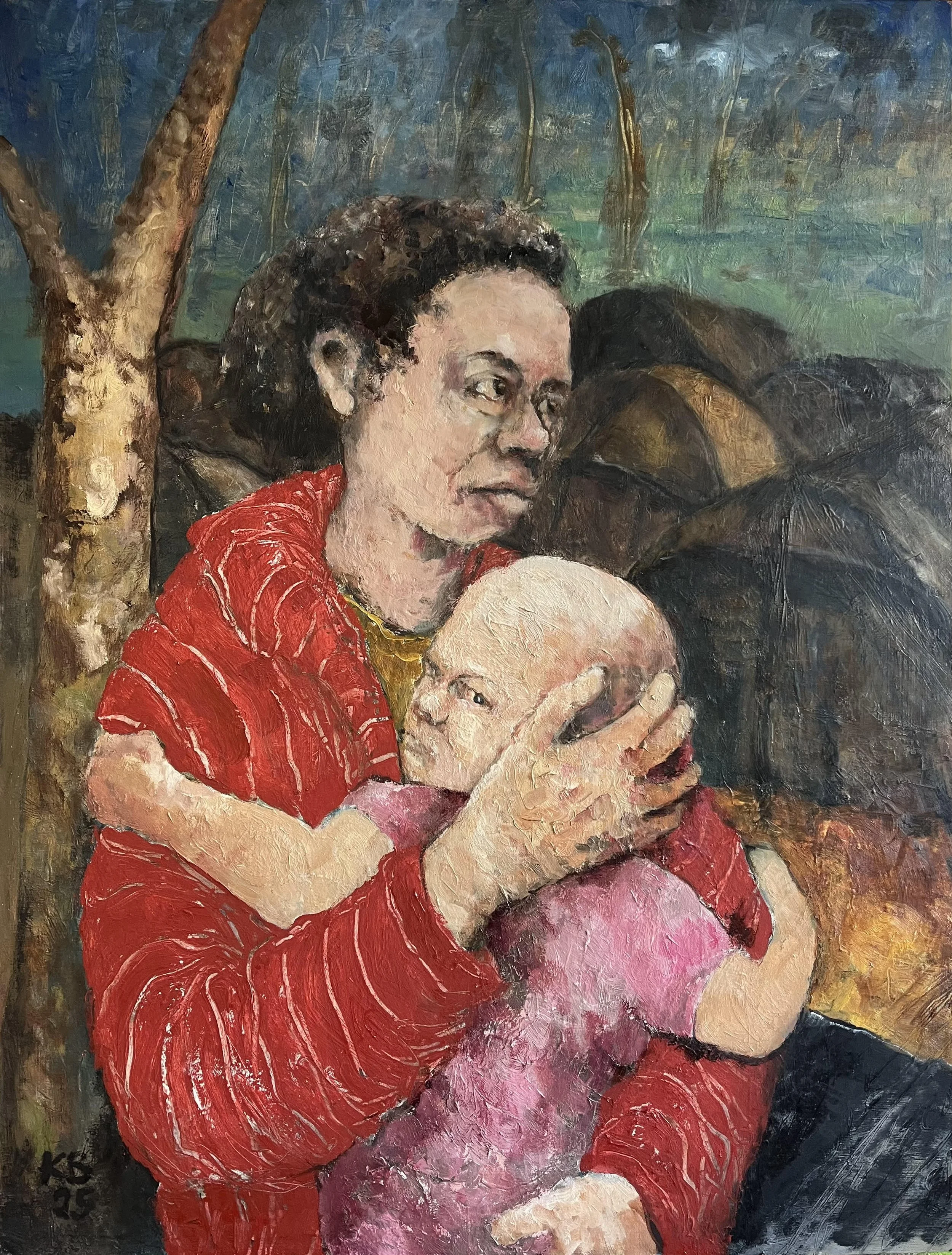 Sunset--No Tents Left, Oil on Board, 24" x 32", 2025